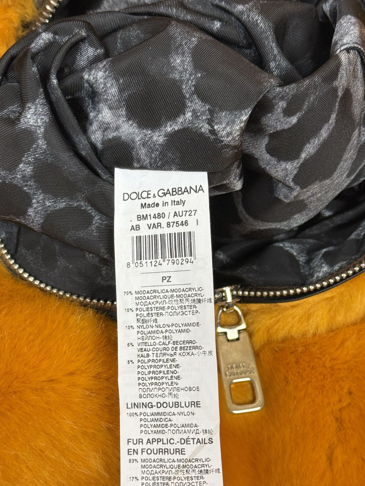 Dolce & Gabbana Dolce & Gabbana Faux Fur Teddy Bear Animal Backpack Orange Size ONE SIZE - 13 Thumbnail