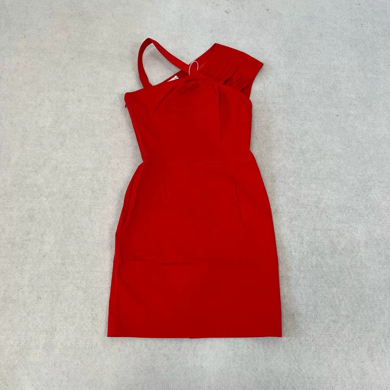 Dior Dior Red Fitted Evening Dress Irregular Strap Size S / US 4 / IT 40 - 1 Thumbnail