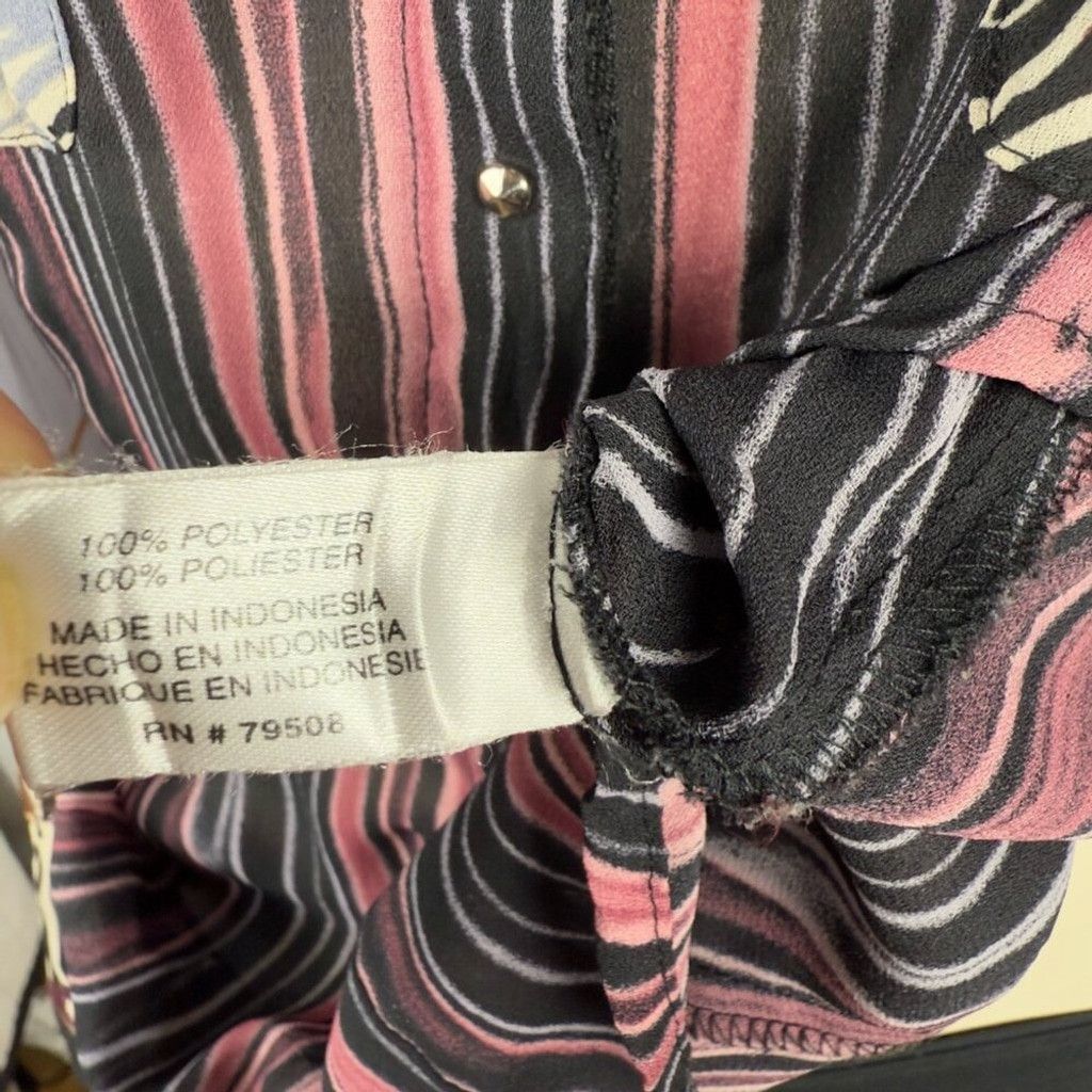 Vintage LE CAVIAR Y2K Floral Striped Animal Print blouse Size S / US 4 / IT 40 - 9 Thumbnail