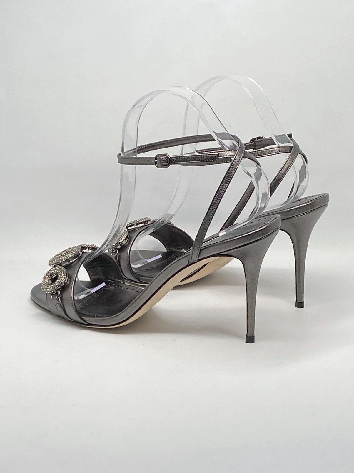 Manolo Blahnik Manolo Blahnik Crystal-Embellished Leather Sandals size 40 Size US 10 / IT 40 - 8 Thumbnail