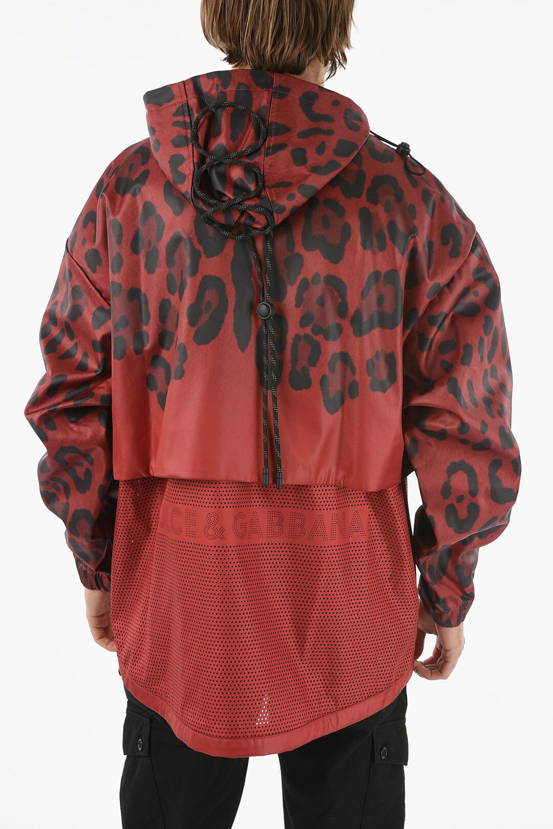 Dolce & Gabbana o1y0125 Logo Hooded Jacket in Brick Red/Black Size US M / EU 48-50 / 2 - 2 Thumbnail