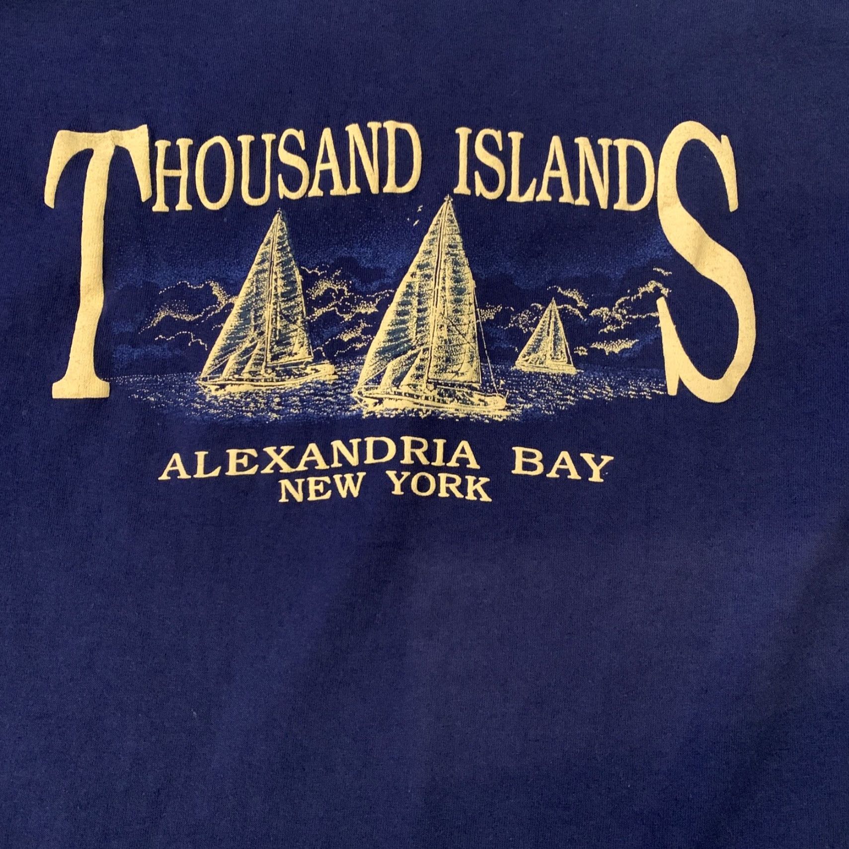Vintage VINTAGE Prairie Mountain T-Shirt Alexandria Bay Thousand Islands Blue Size M Men Single Stitch Shirt Size US M / EU 48-50 / 2 - 2 Thumbnail