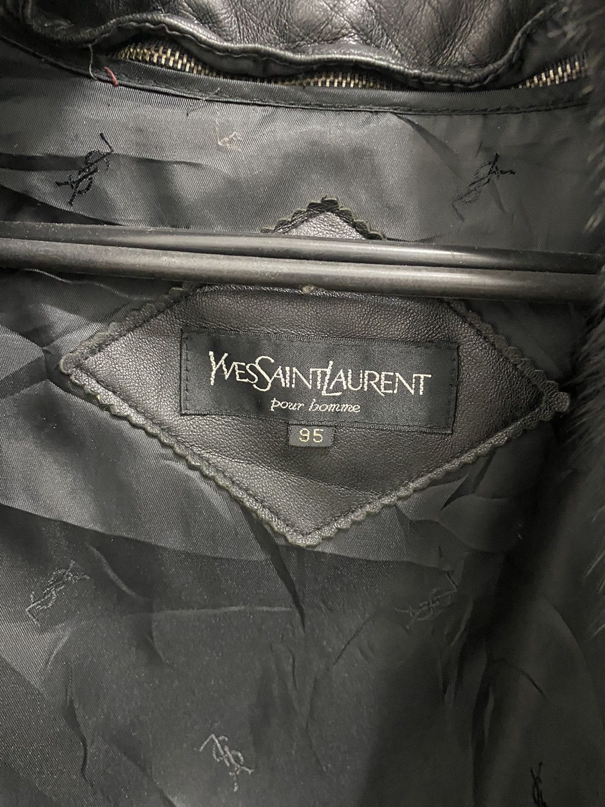 Saint Laurent Paris 💥Leather💥Yves Saint Laurent Leather Coat Size US L / EU 52-54 / 3 - 23 Thumbnail