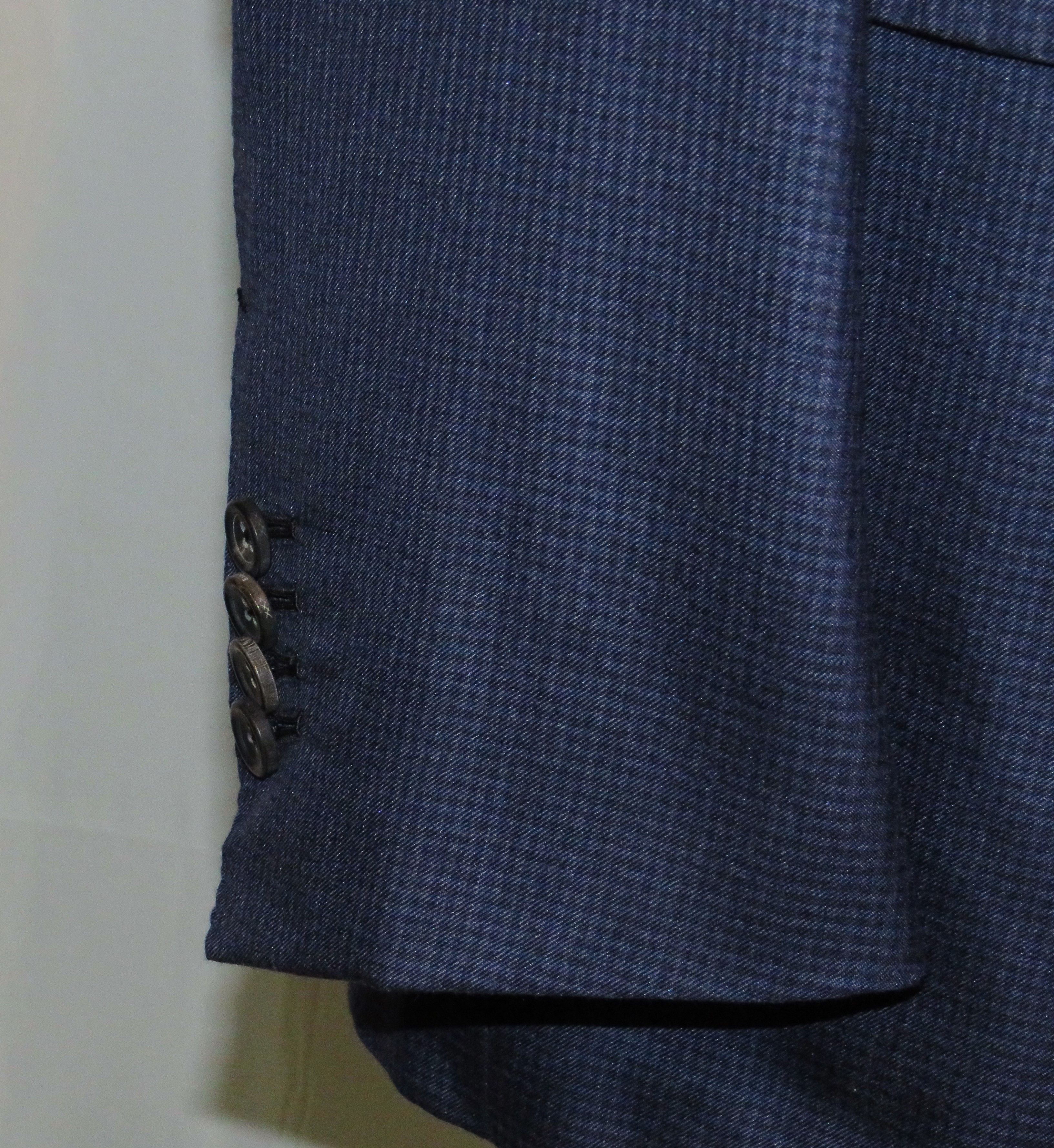 Ermenegildo Zegna Su Misura Couture Cashmere Blend Blue Check Sport Coat 50R Size 50R - 8 Thumbnail