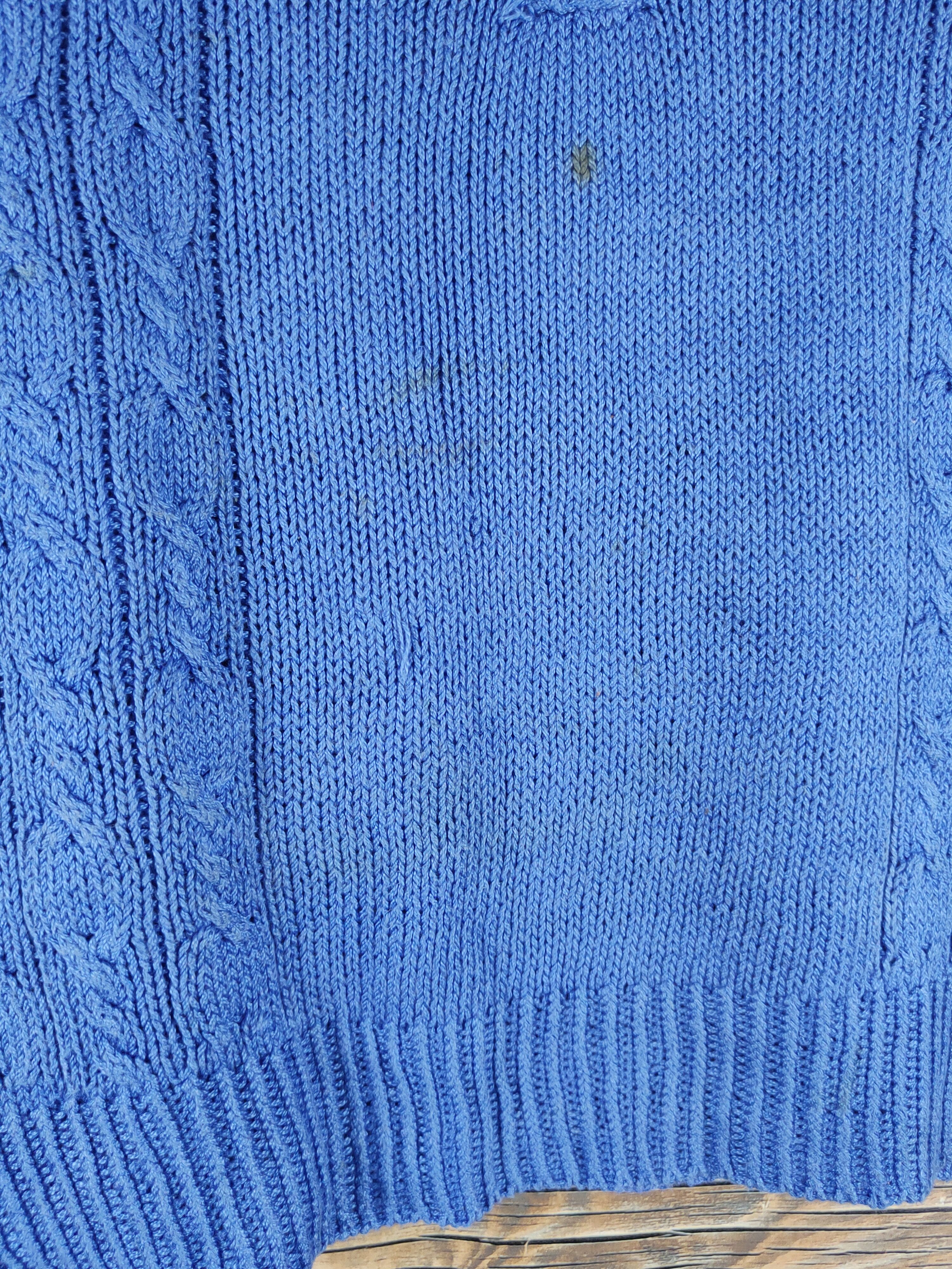 Japanese Brand × Vintage Japanese Brand Blue Knitwear Sweatshirts #W1472 Size L / US 10 / IT 46 - 2 Thumbnail