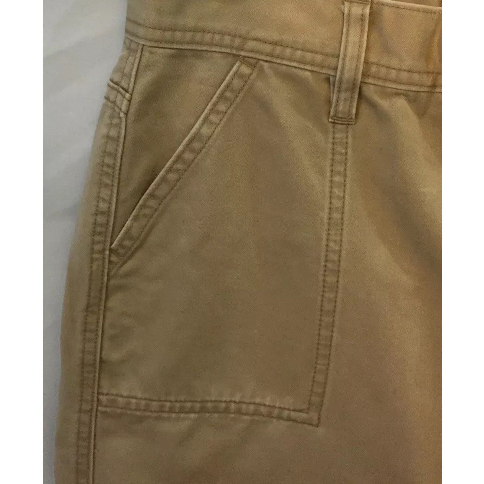 Gap GAP Jeans Tan Cotton Cargo Capri Pants Womens Size 4 Size 27" / US 4 / IT 40 - 2 Thumbnail