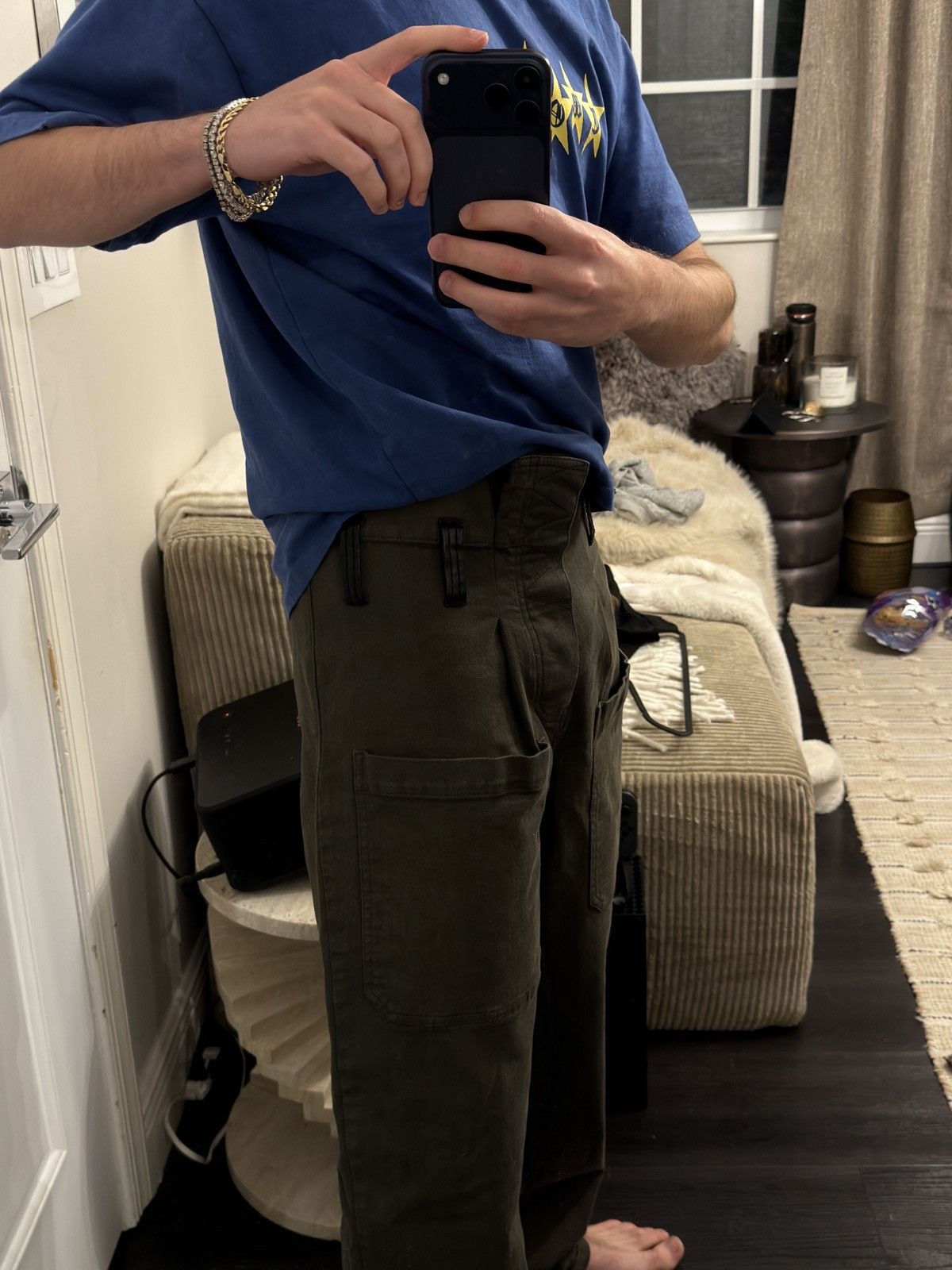 The Kooples Olive Green Denim Jeans