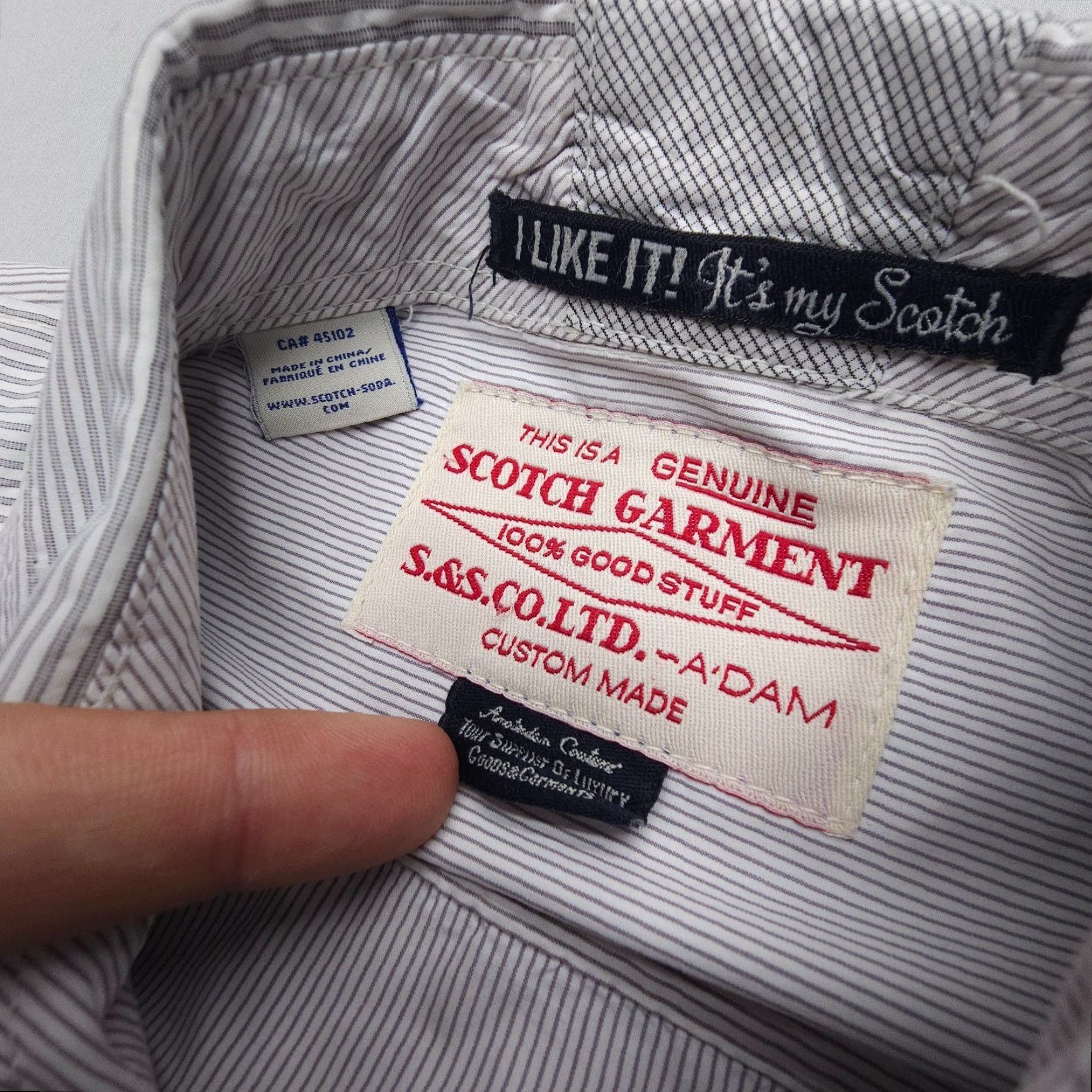 Scotch & Soda Scotch & Soda Amsterdam Button Up Shirt Mens Small Gray Striped Snap Cuffs Size US S / EU 44-46 / 1 - 2 Thumbnail