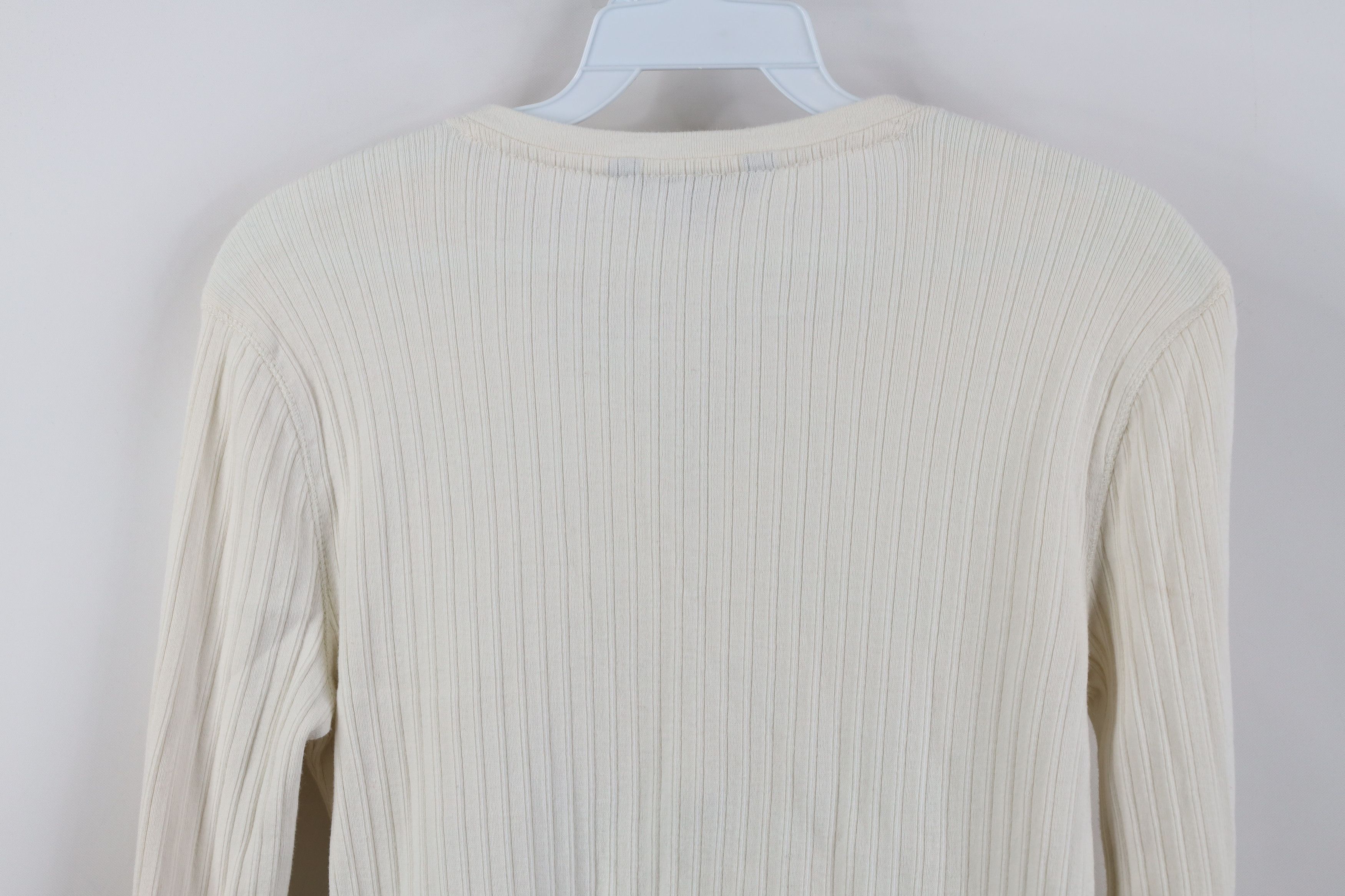 Polo Ralph Lauren Vintage 90s Y2K Ralph Lauren Ribbed Knit Tie Lace T-Shirt Size S / US 4 / IT 40 - 12 Thumbnail