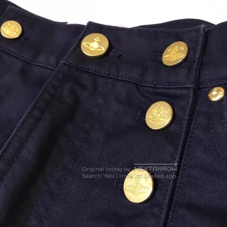 Vivienne Westwood Vivienne Westwood Golden Planet Button, Black Skirt with P Size 24" / US 00 / IT 34 - 3 Thumbnail