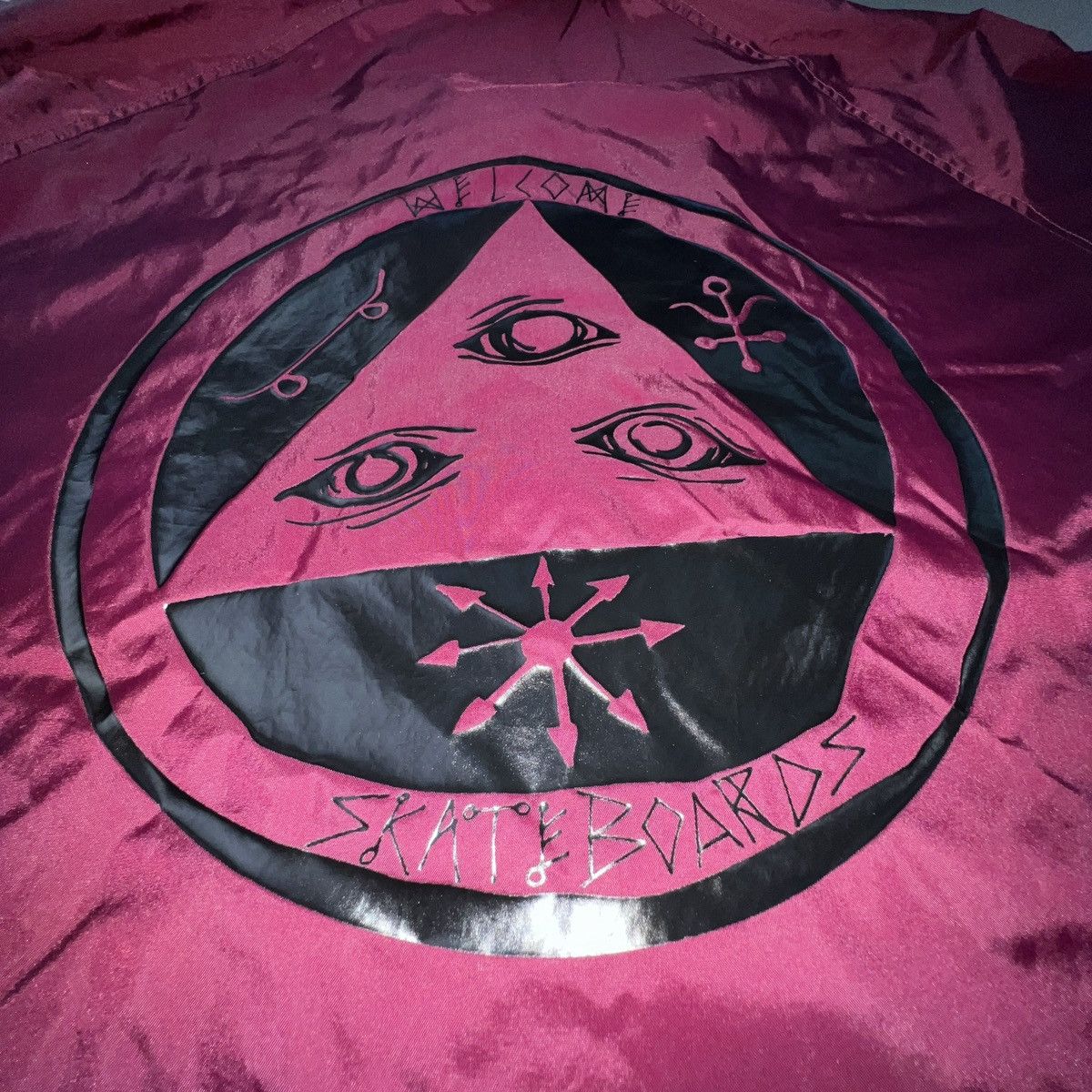 Designer × Welcome Skateboards WELCOME SKATEBOARDS Maroon Windbreaker Size US L / EU 52-54 / 3 - 7 Thumbnail