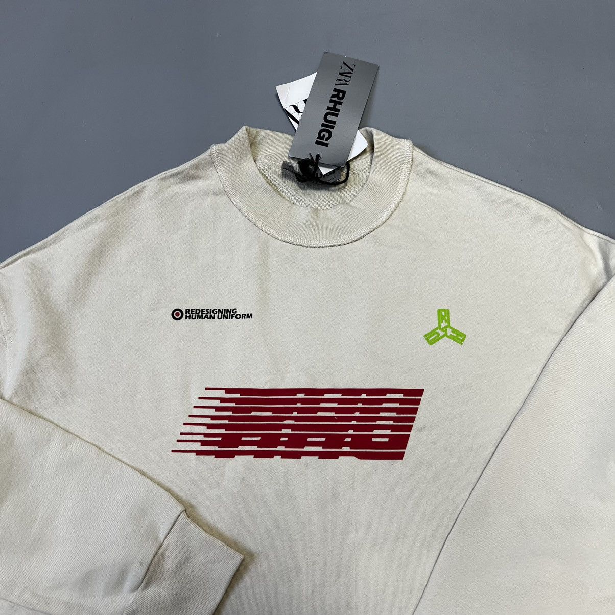 Rhude × Zara Rhude Beige Sweatshirt Rhuigi x Zara y2k logo NWT new tags Size US S / EU 44-46 / 1 - 9 Thumbnail