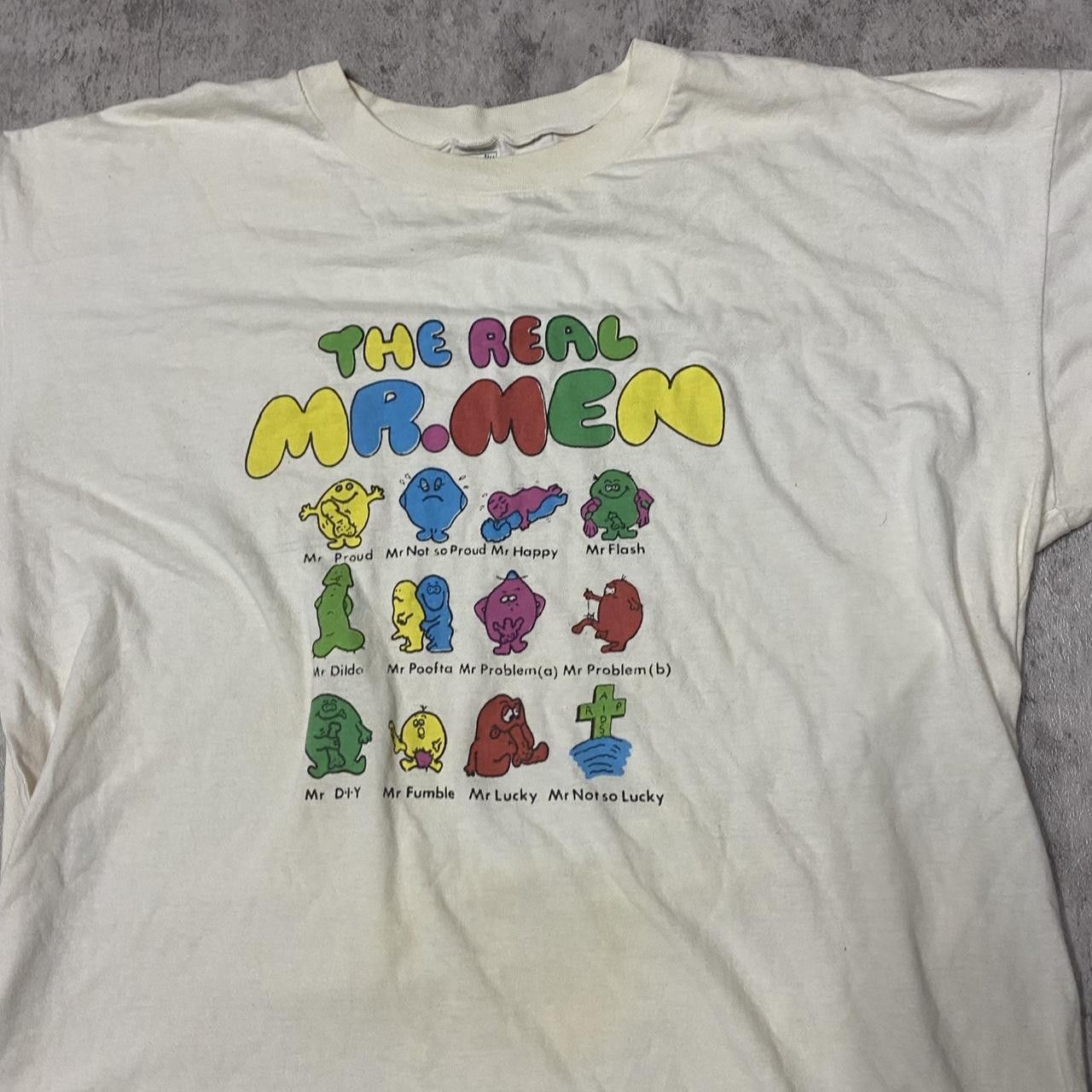 Other The Real Mr. Men 1990s vintage white cotton t-shirt Size US L / EU 52-54 / 3 - 2 Thumbnail
