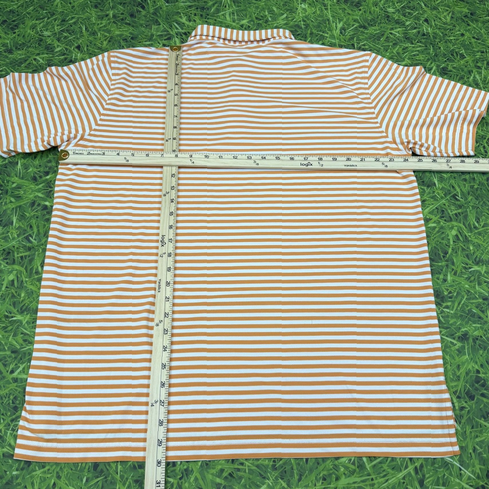 Peter Millar Peter Millar Polo Shirt Mens XL Orange Striped Summer Comfort Golf Performance Short Sleeve Lightweight Moisture Wicking Collared Casual Activewear Size US XL / EU 56 / 4 - 5 Thumbnail