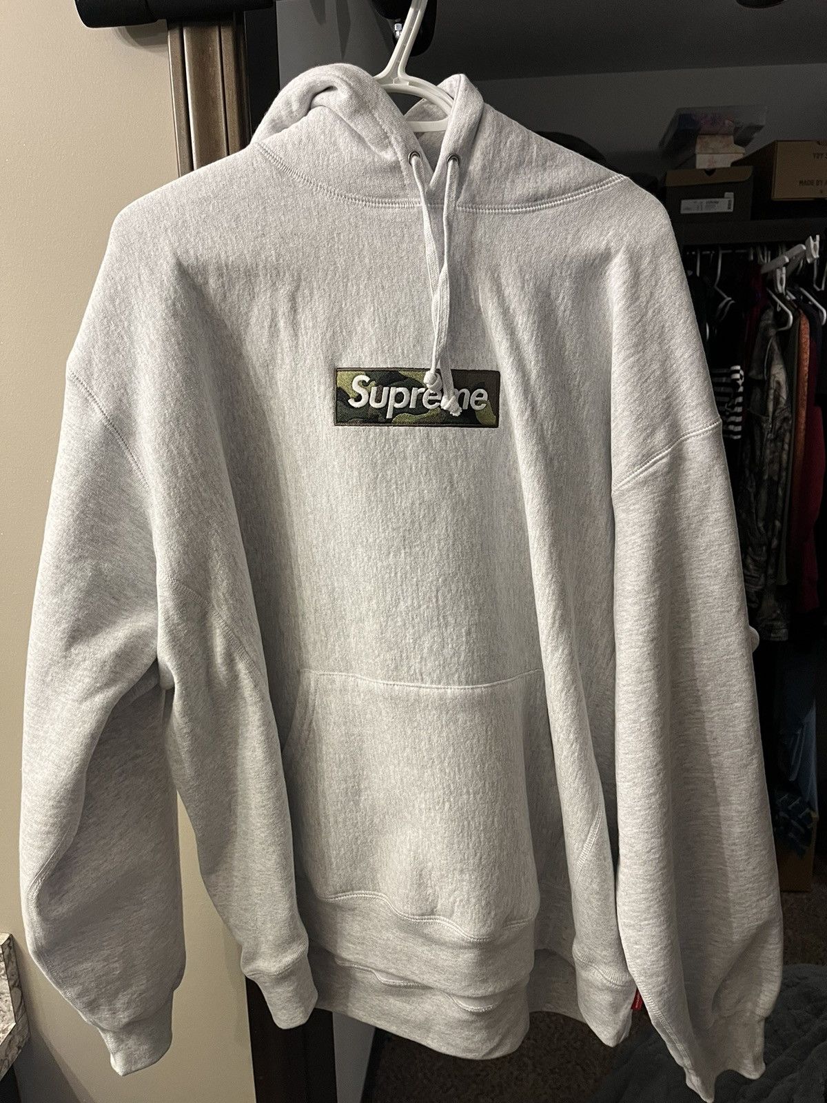 Image of Supreme Camo Box Logo F/w 23 in Grey, Men's (Size XL)