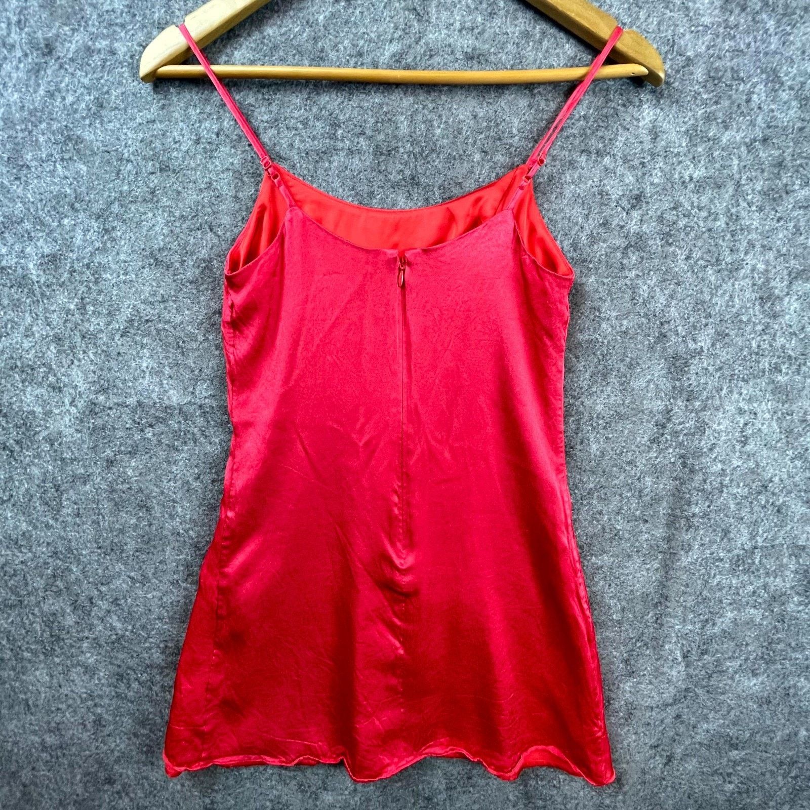 & Other Stories & Other Stories Slip Dress Womes Small Red Spaghetti Satin Size S / US 4 / IT 40 - 2 Thumbnail