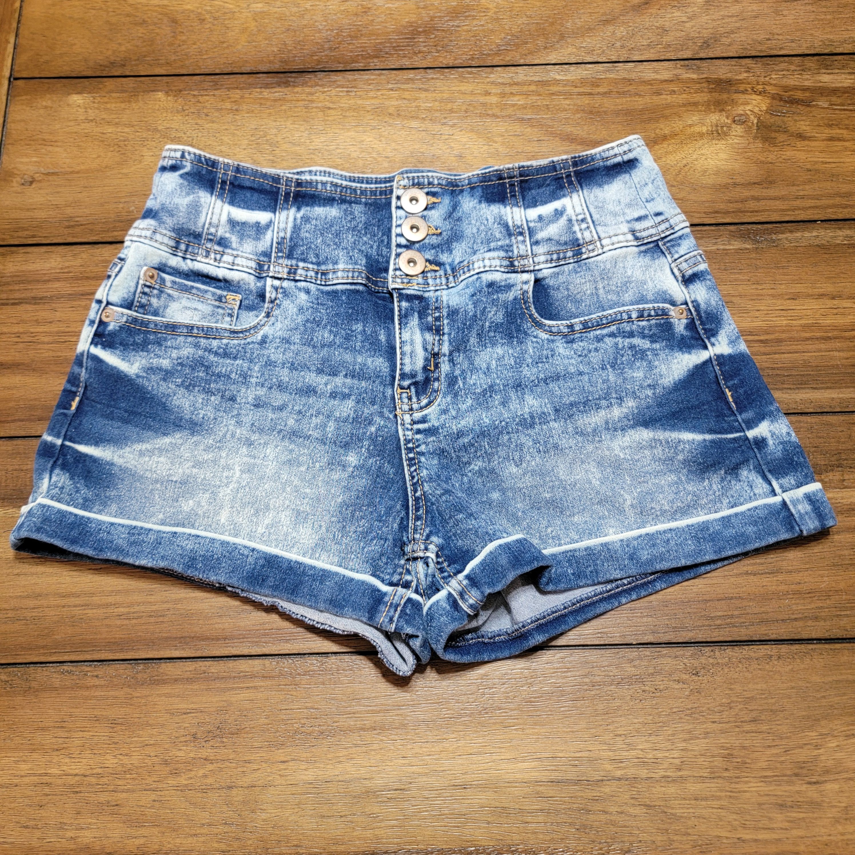 Other No Boundaries High Rise Denim Shorts - Size 11 Junior Size 28" / US 6 / IT 42 - 1 Thumbnail