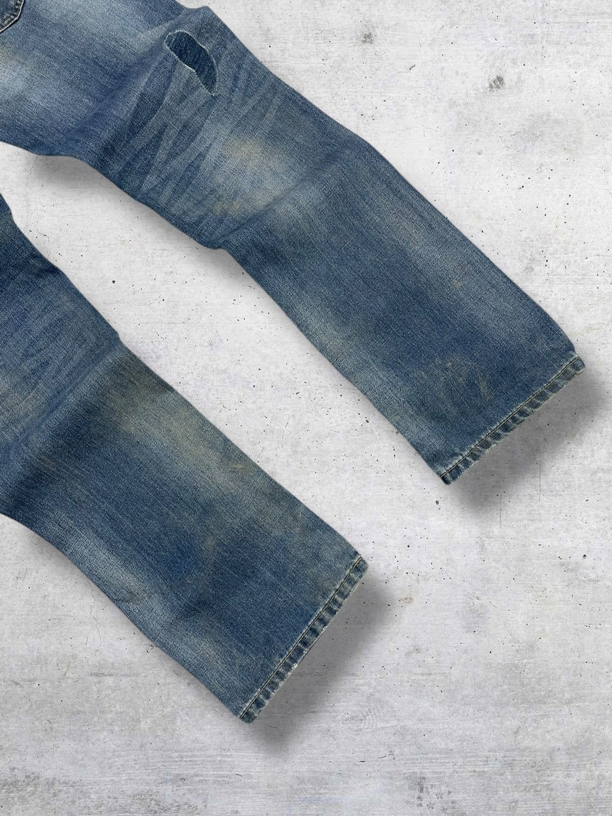 Japanese Brand VINTAGE 1990S DESIGNER SAMUEL&KEVIN DISTRESSEE RIPPED DENIM Size US 31 - 9 Thumbnail