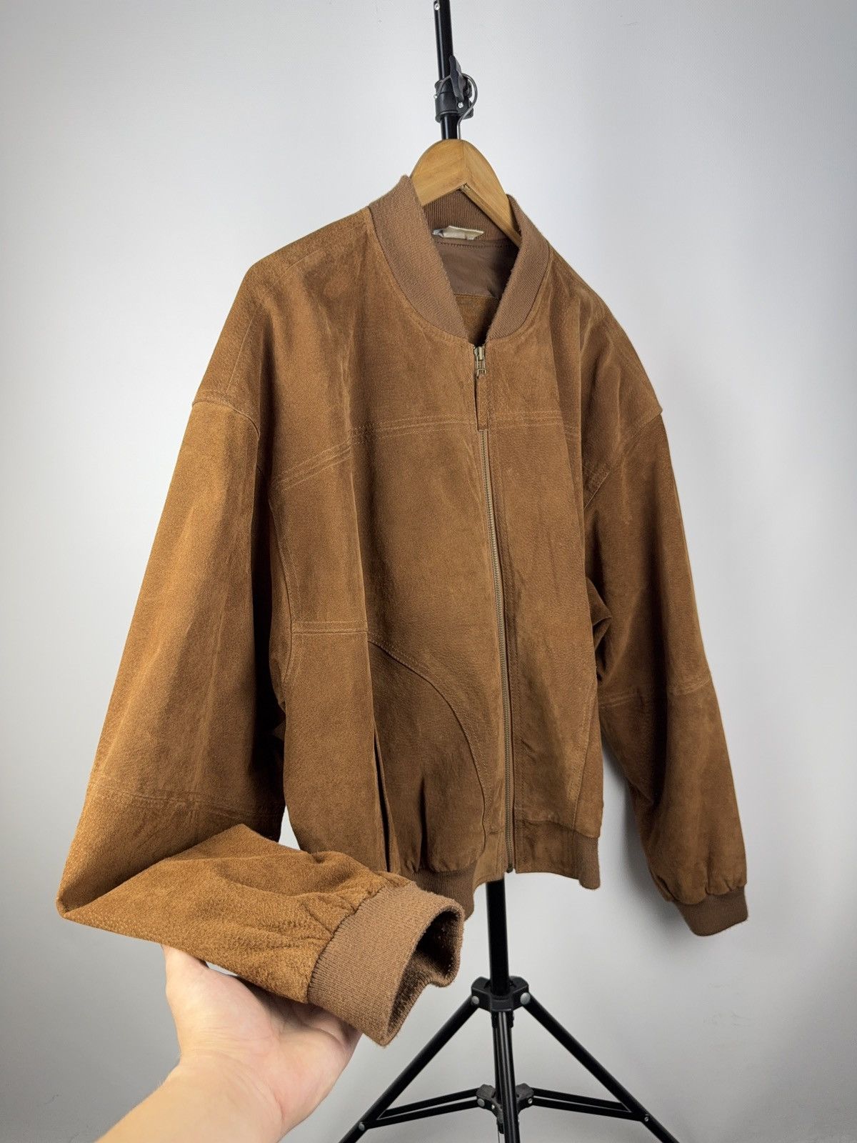 Leather Vintage Genuine Leather MOTO Bomber Jacket Rock Punk Rick Size US L / EU 52-54 / 3 - 12 Thumbnail