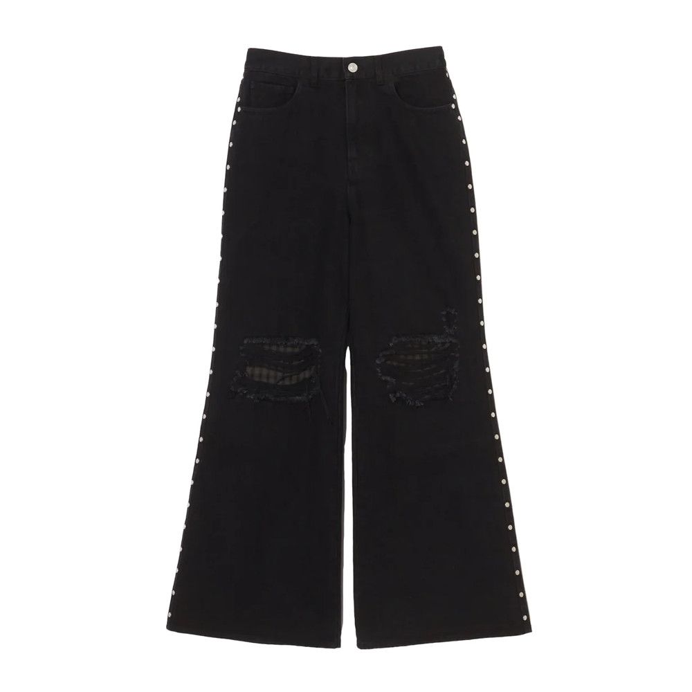 image of Afb Repaired Studded Baggy Pants in Black, Men's (Size 34)