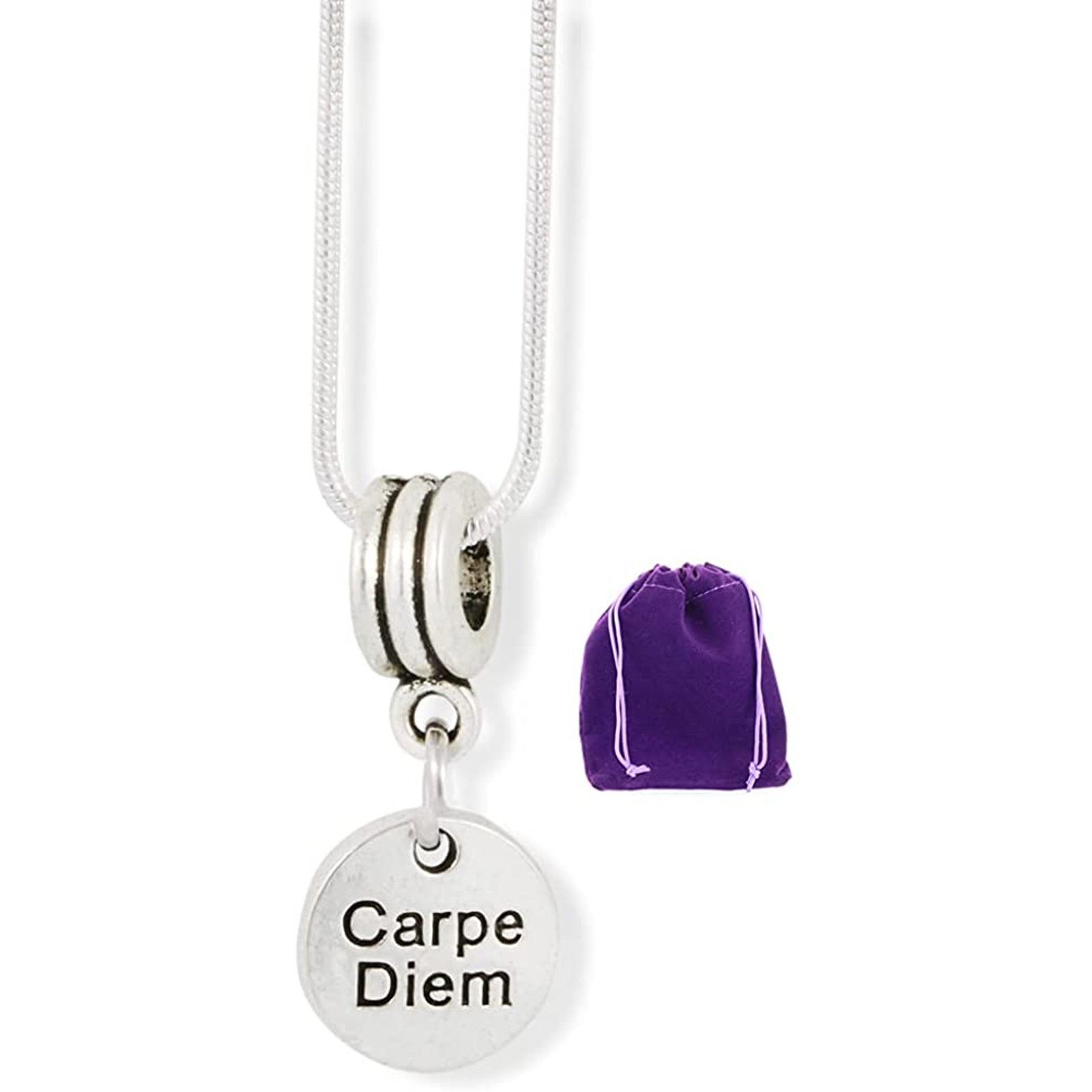 & Other Stories Carpe Diem Seize The Day Charm Snake Chain Necklace Size ONE SIZE - 1 Thumbnail