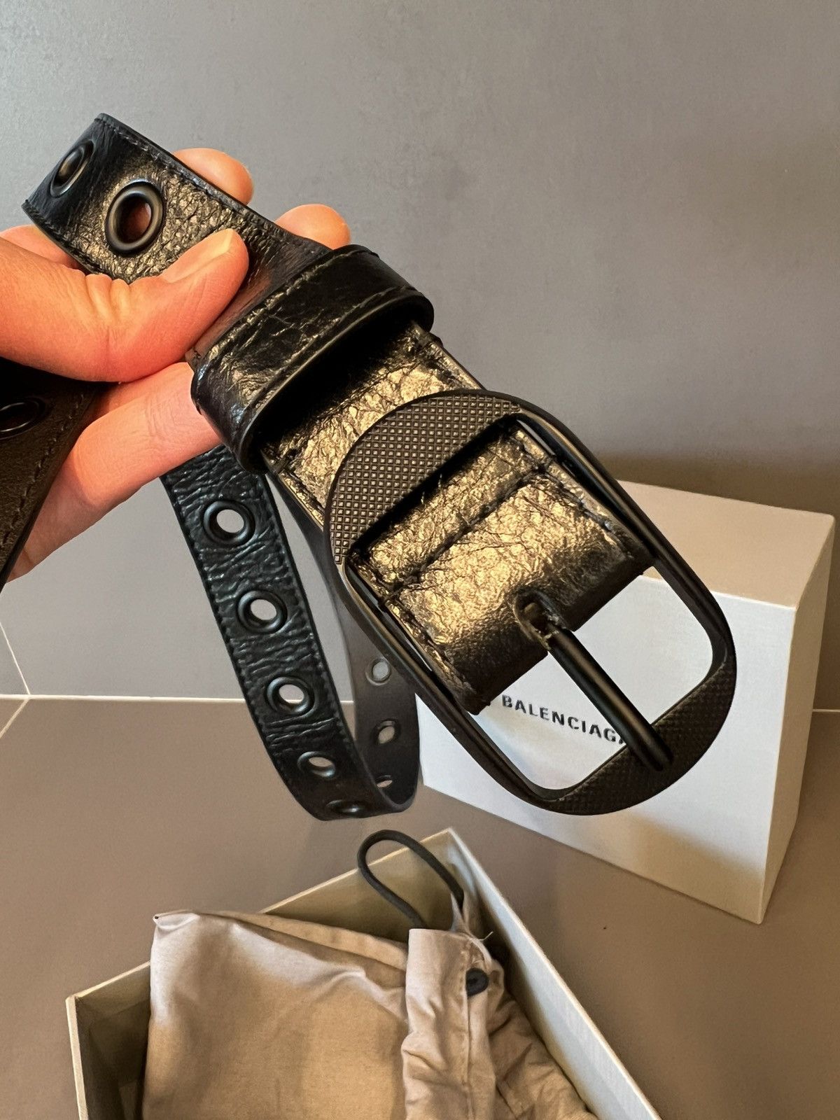 Balenciaga Le Cagole Leather Belt - SIZE 95 Size ONE SIZE - 4 Thumbnail