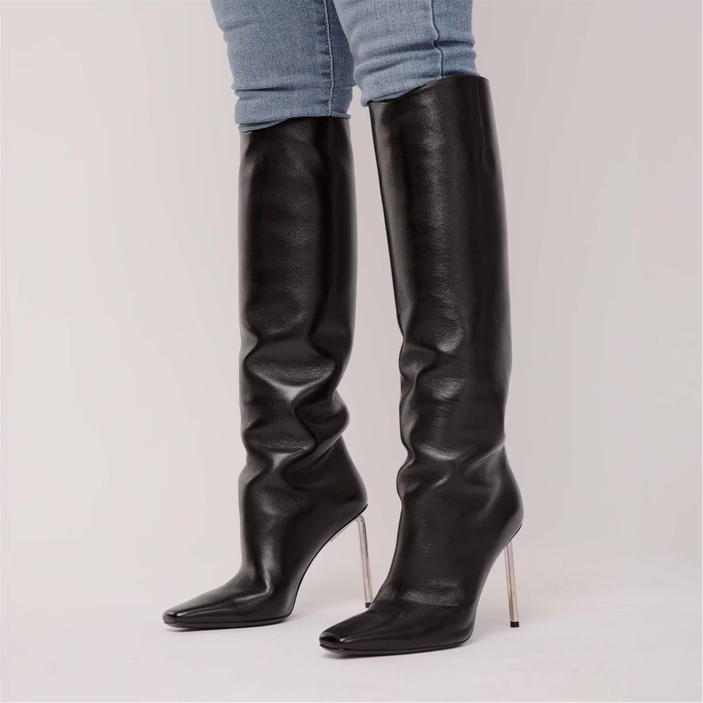 Off-White o1g2r1mq0125 Nappa High Allen Boots in Black Size US 6.5 / IT 36.5 - 1 Thumbnail