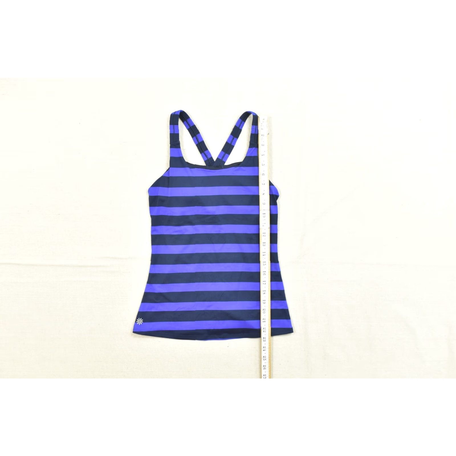 Athleta Athleta Tank Top Womens Small Blue Navy Striped Racerback Athletic Sleeveless Pullover Size S / US 4 / IT 40 - 4 Thumbnail