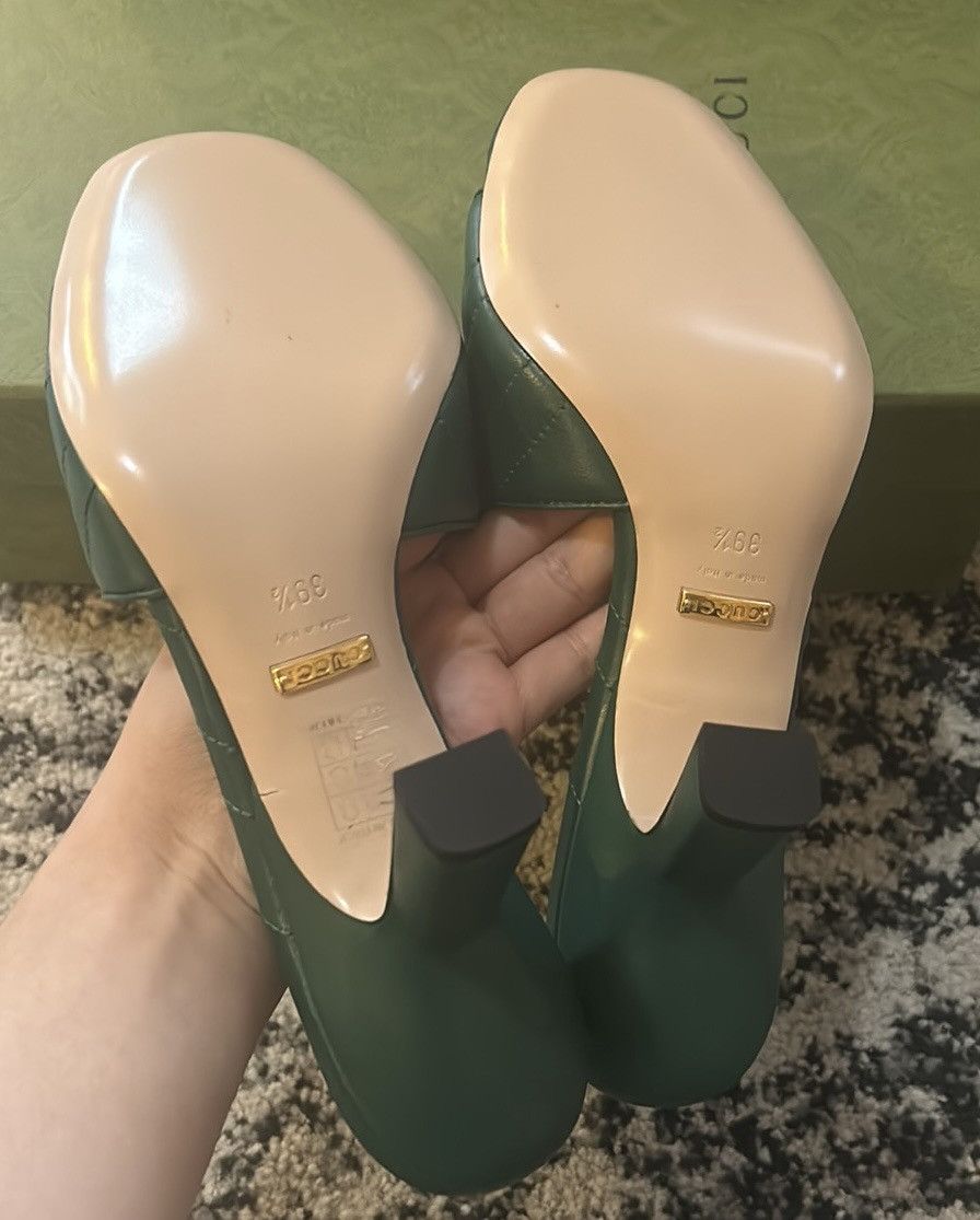 Gucci Gucci Double G Marmont Slide Sandal Mules Emerald size 39.5 Size US 9.5 / IT 39.5 - 4 Thumbnail