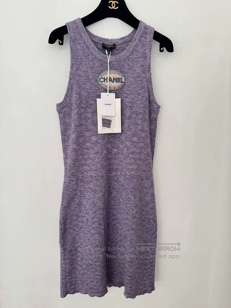 Chanel Chanel Purple knitted vest and long skirt Size XS / US 0-2 / IT 36-38 - 1 Thumbnail