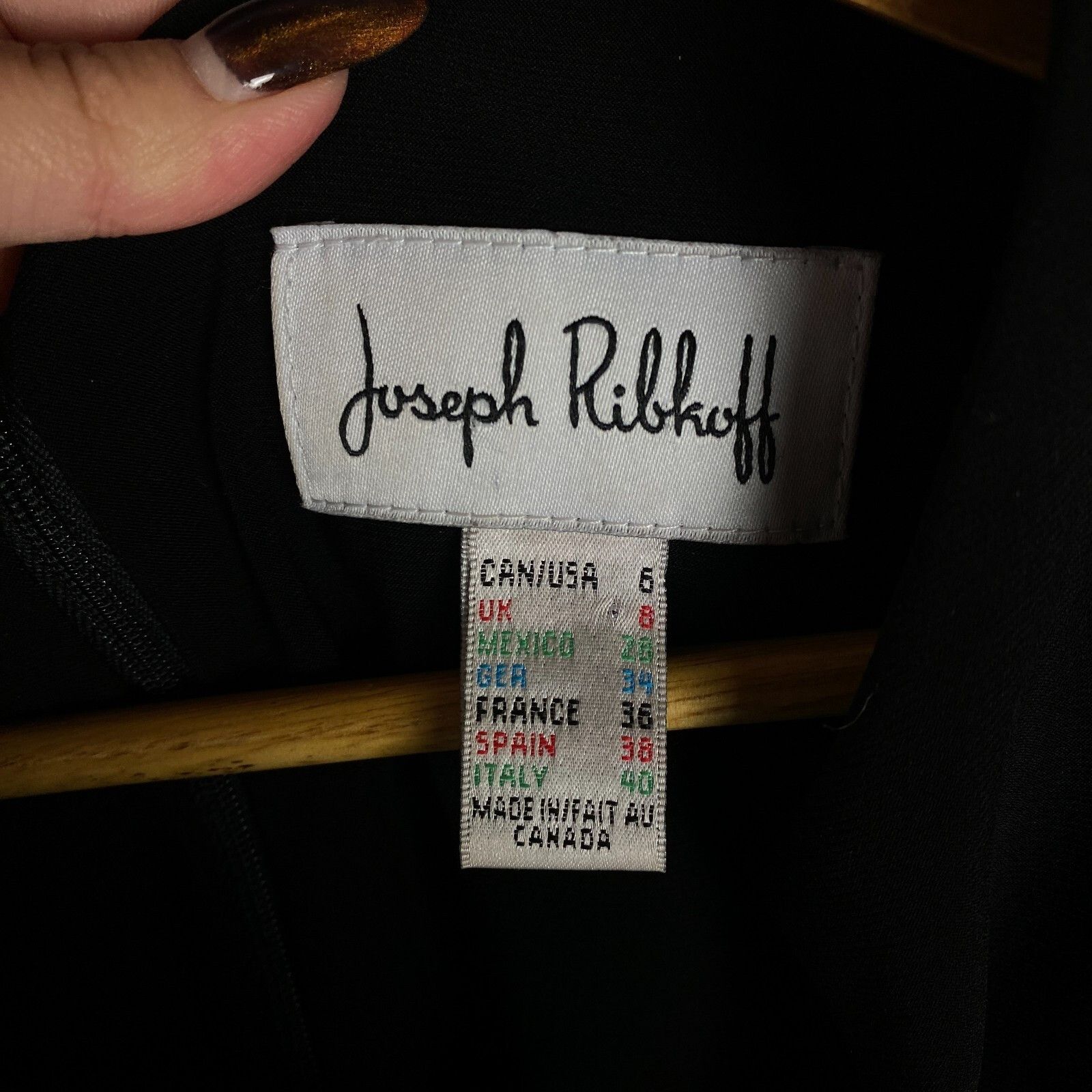 Joseph Ribkoff Joseph Ribkoff Women's Dress Size UK 8 Black Short Sleeve ` Size M / US 6-8 / IT 42-44 - 4 Thumbnail