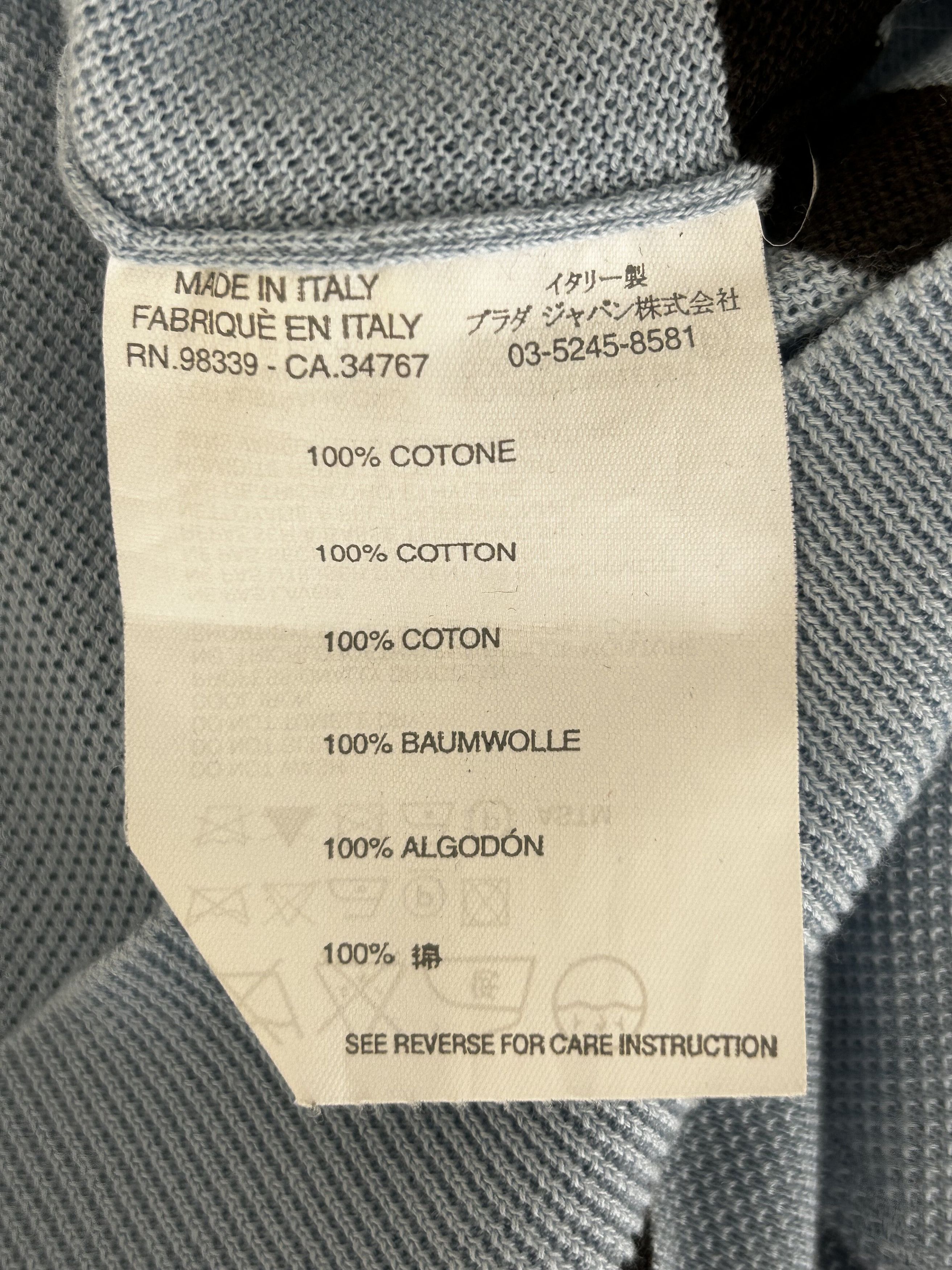 Prada PRADA V-NECK COTTON KNIT Size US XL / EU 56 / 4 - 5 Thumbnail