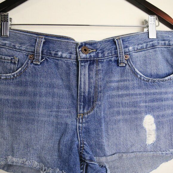 Lucky Brand Lucky Brand The Cut Off Rigid Denim Mid-Rise Shorts Size 34" / US 12 / IT 48 - 2 Thumbnail