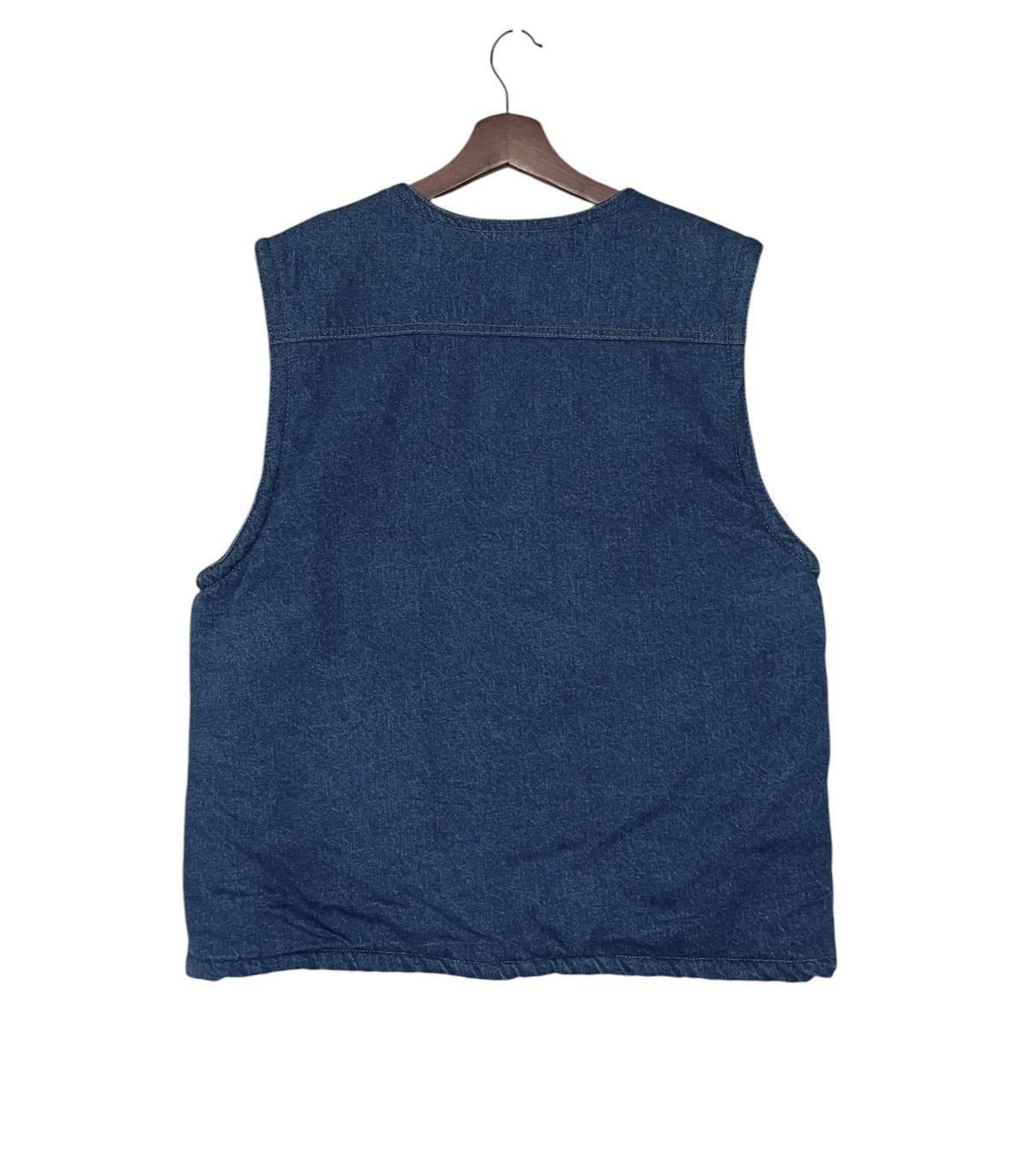 Japanese Brand × Vintage Vintage Brand Valiantas Fur Denim Vest 1990s Size US XL / EU 56 / 4 - 2 Thumbnail