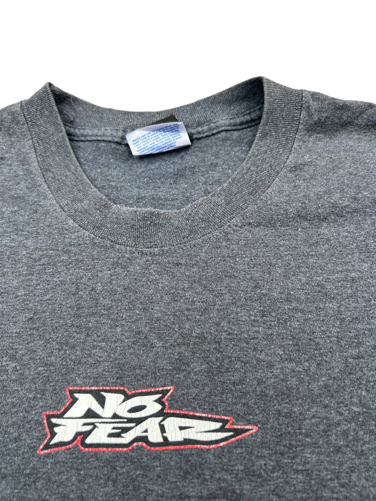 No Fear Vintage Y2K 00s No Fear GET A SPINE Grey tee Size US L / EU 52-54 / 3 - 6 Thumbnail