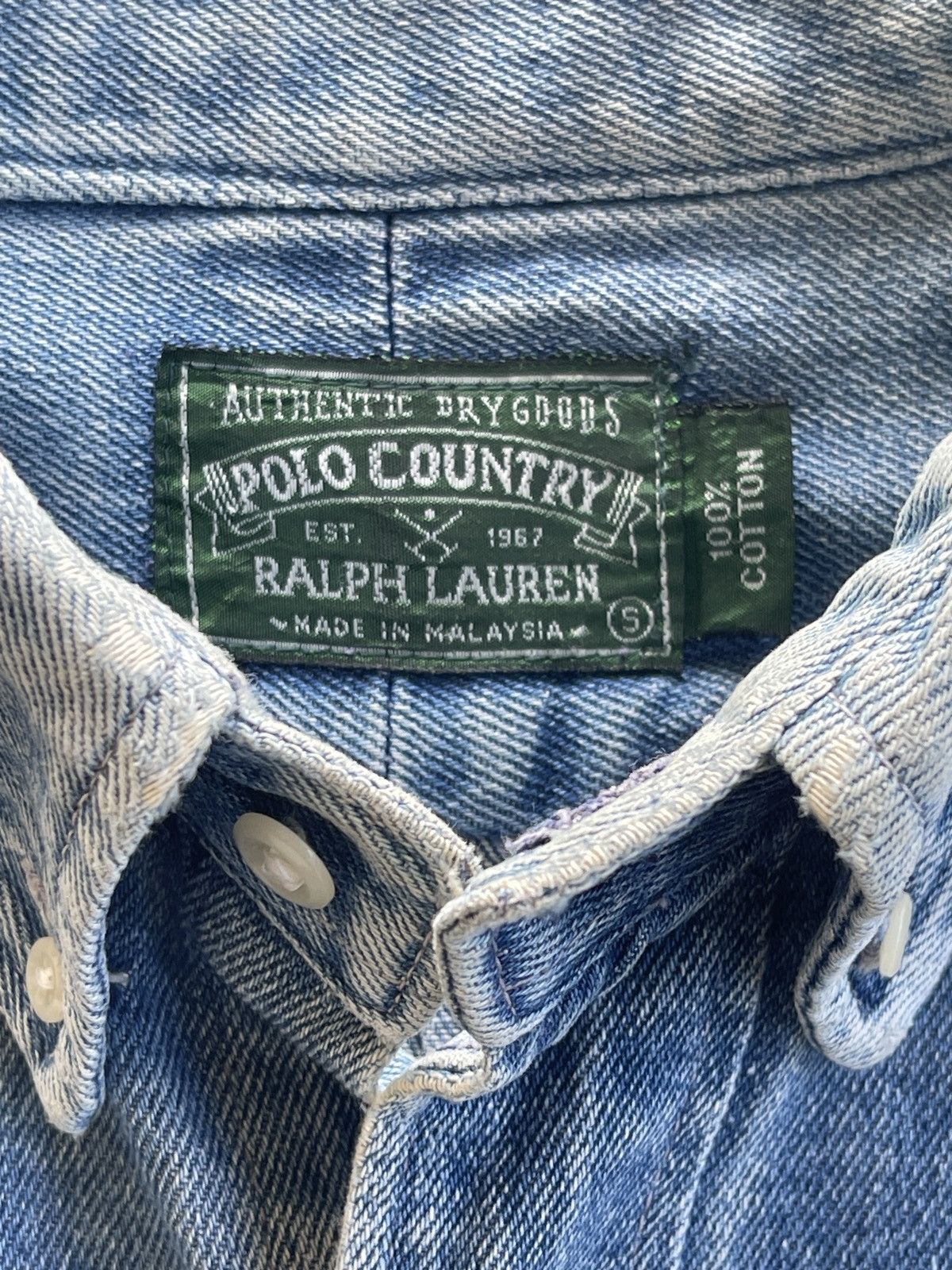 Polo Ralph Lauren Vintage Polo RL Country Denim Shirt Size US S / EU 44-46 / 1 - 9 Thumbnail