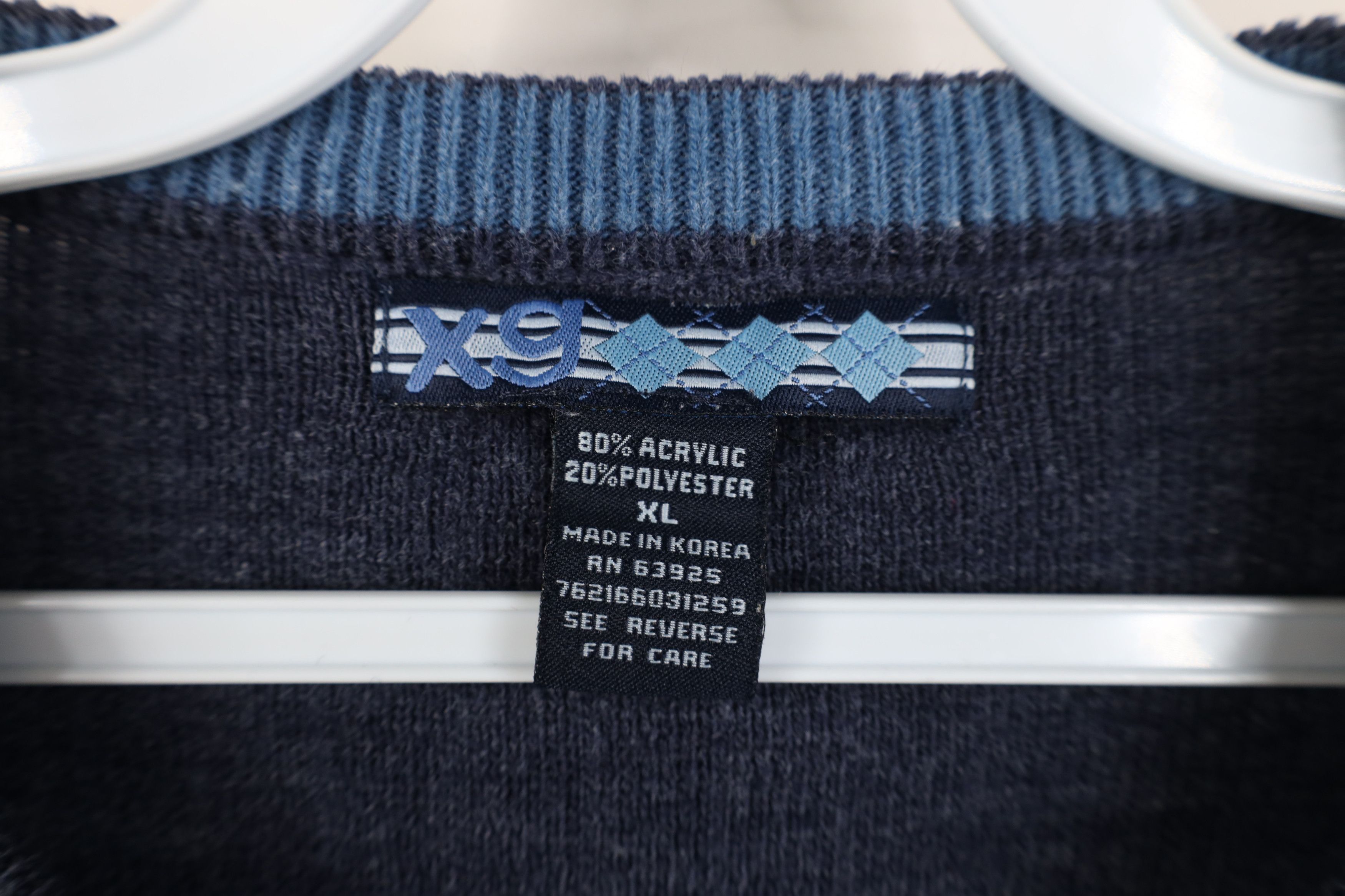 Vintage Vintage 90s Y2K Streetwear Block Ribbed Knit Sweater Blue Size US XL / EU 56 / 4 - 4 Thumbnail