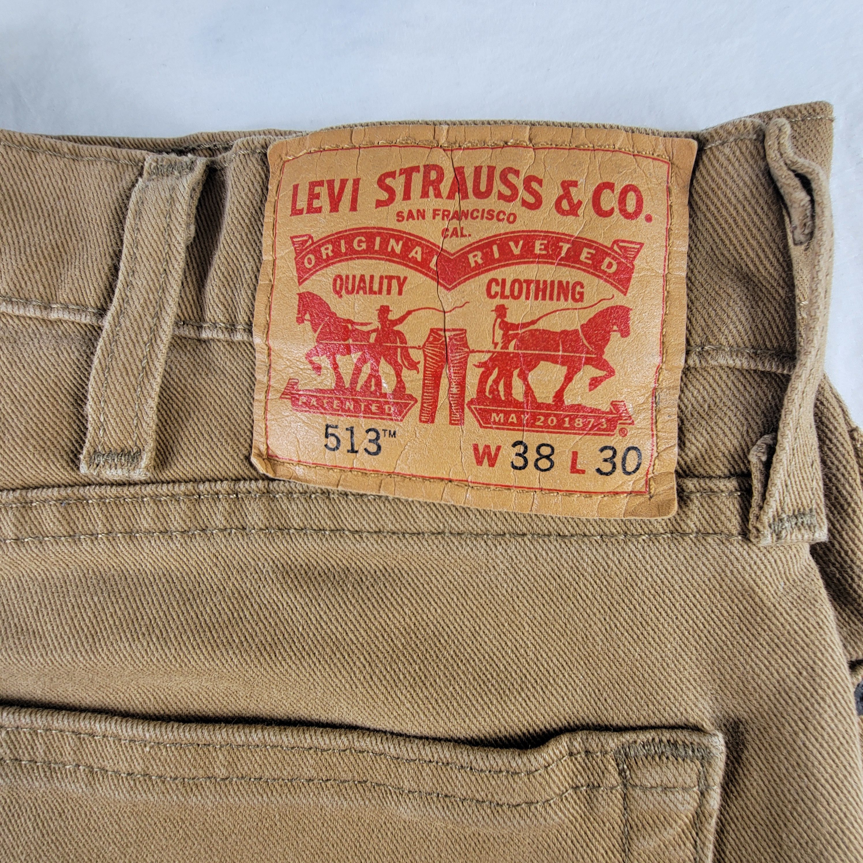 Levi's Levi's tan 513 khaki denim jeans Size 38" Size US 38 / EU 54 - 2 Thumbnail