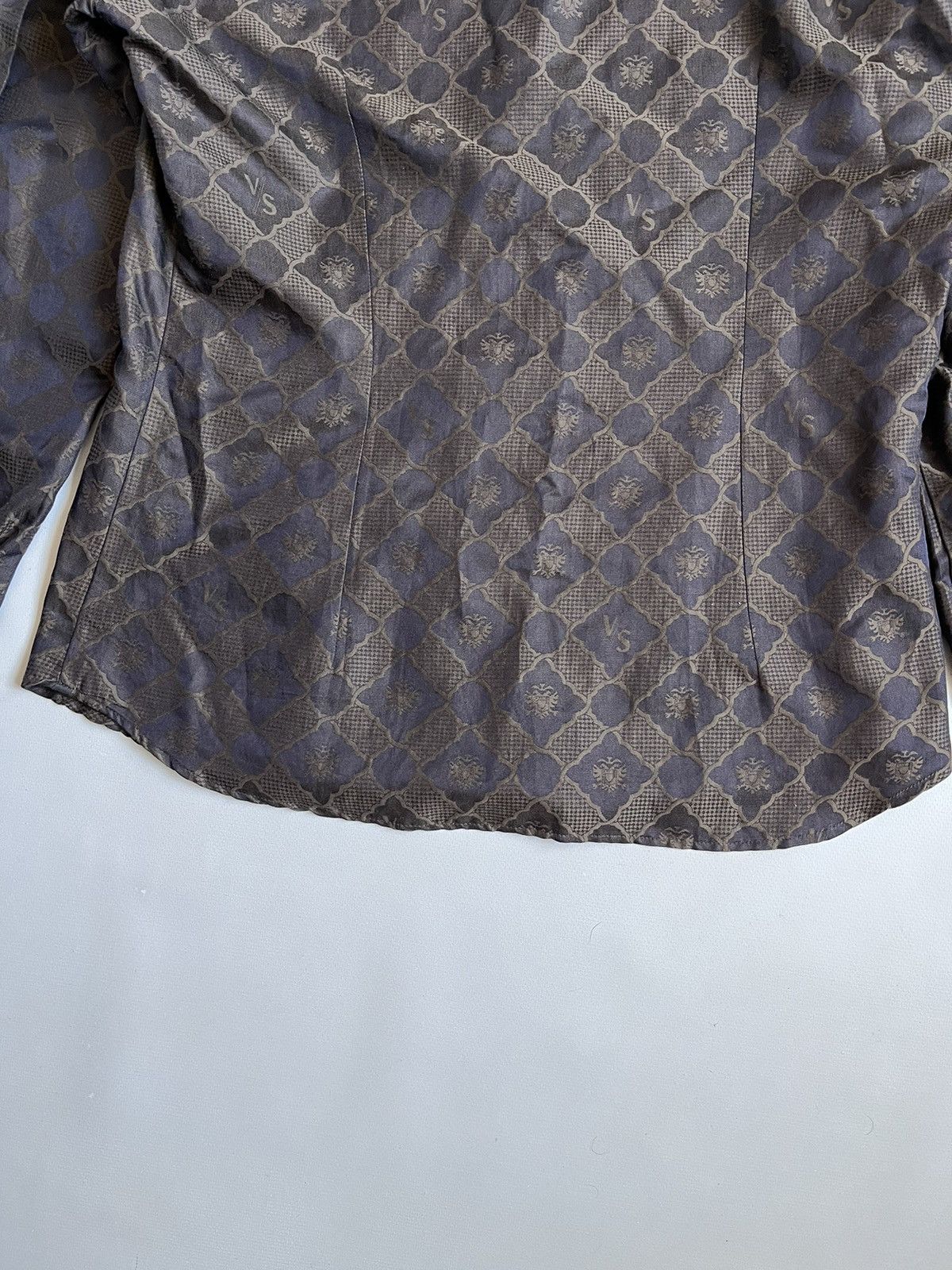 Versus Versace Versace Versus Unisex Brown Silk Monogram Button Up Shirt Size US L / EU 52-54 / 3 - 16 Thumbnail