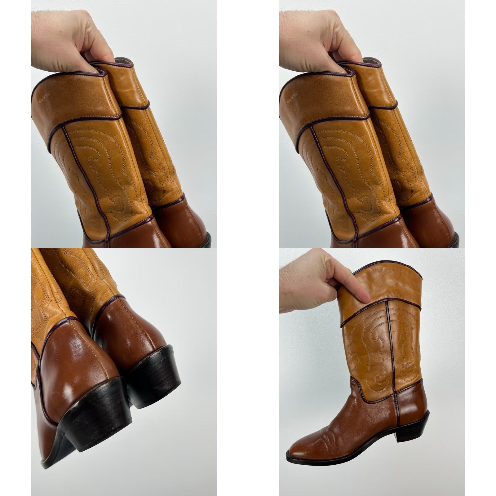 Vintage See By Chloé Brown Leather Boots Western Style Cowboy Size 37 - Boots, Western, Leather, See By Chloé Women, Brown Size US 4 / IT 34 - 9 Thumbnail