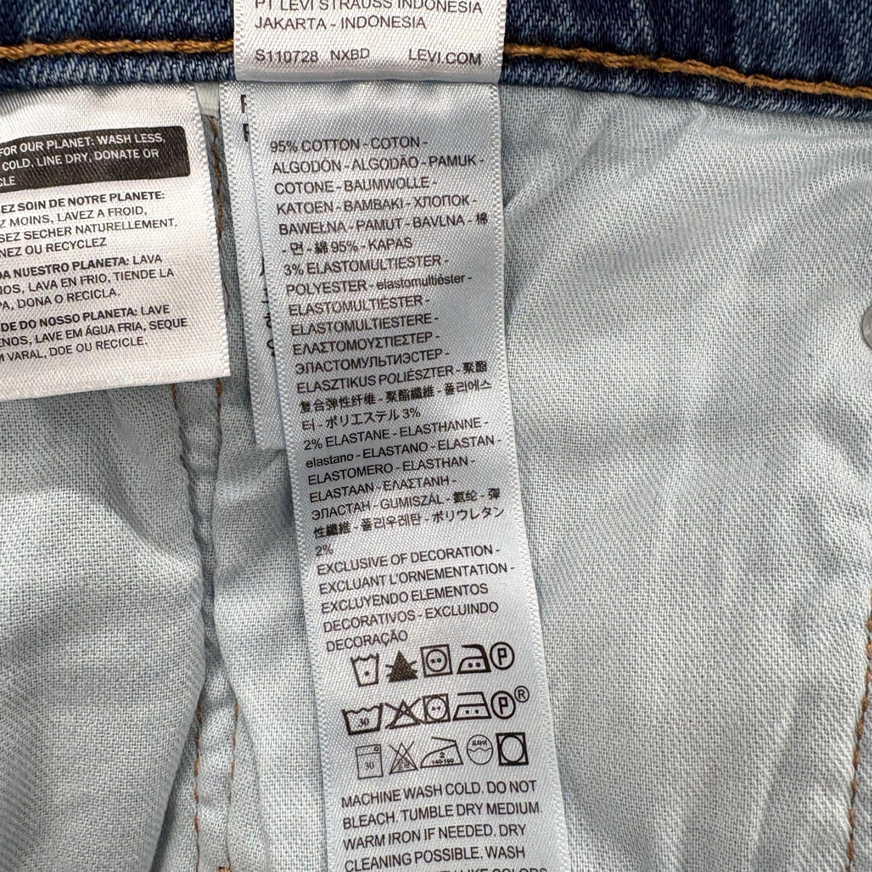 Levi's Levis 505 Jeans Mens 40x30 Blue Medium Wash Regular Straight Stretch Denim Pants Jeans Size US 40 / EU 56 - 5 Thumbnail