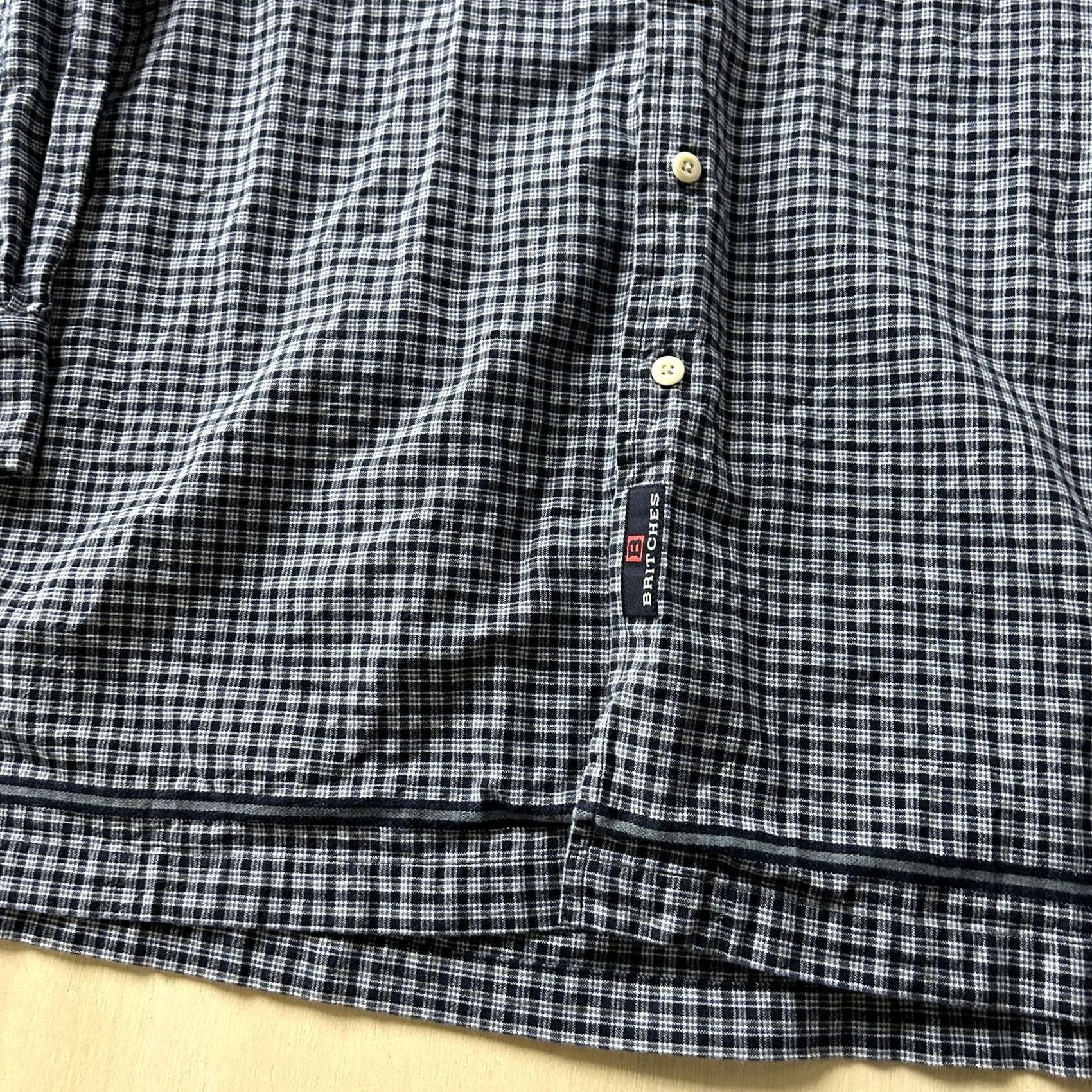 Greats Britches Great Outdoors Shirt Mens XL Blue Check Long Sleeve Button Up Casual Size US XL / EU 56 / 4 - 3 Thumbnail