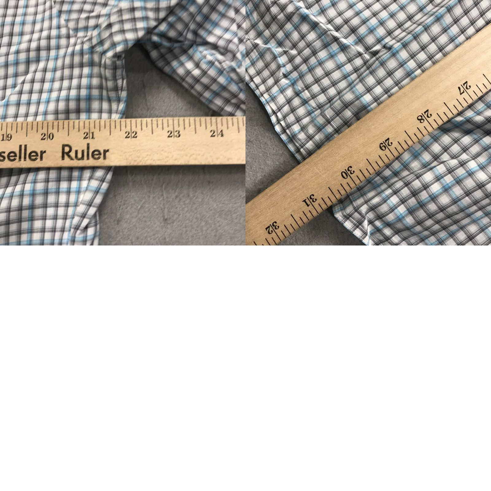 Isaia Isaia Napoli Shirt Mens 16 41 White Blue Check Italy Dress Designer Barrel N/A Size 42R - 8 Thumbnail