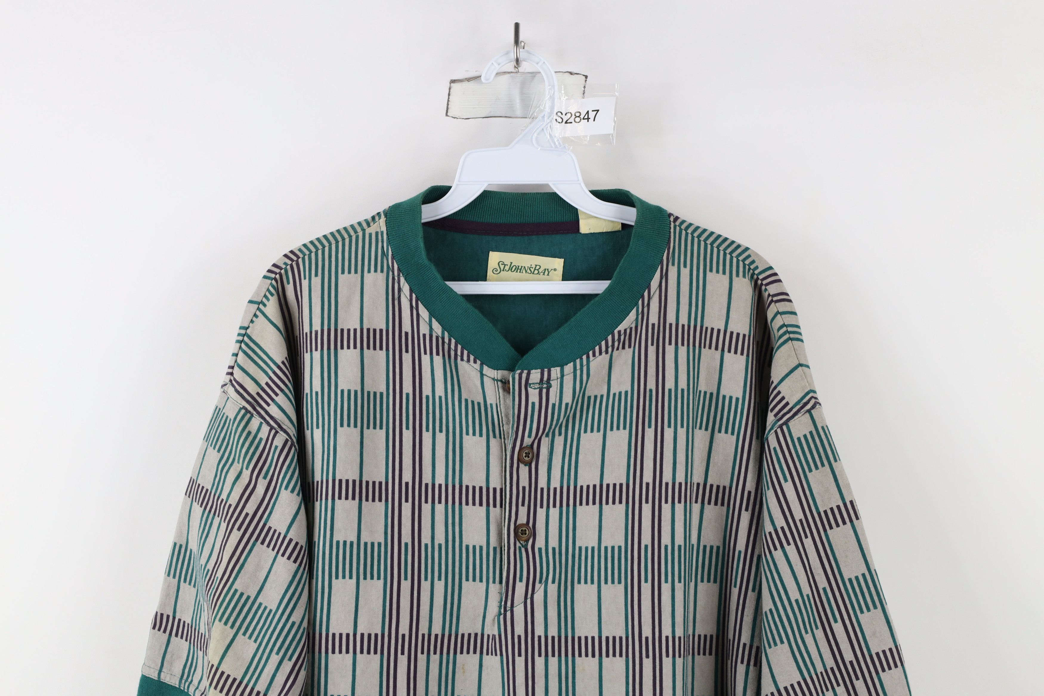 Vintage Vintage 90s Streetwear Short Sleeve Henley Ringer T-Shirt Size US L / EU 52-54 / 3 - 2 Thumbnail