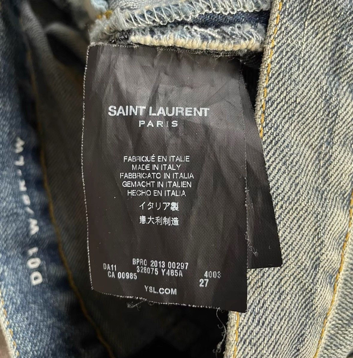 Saint Laurent Paris Saint Laurent Paris D01 Denim Size US 27 - 7 Thumbnail