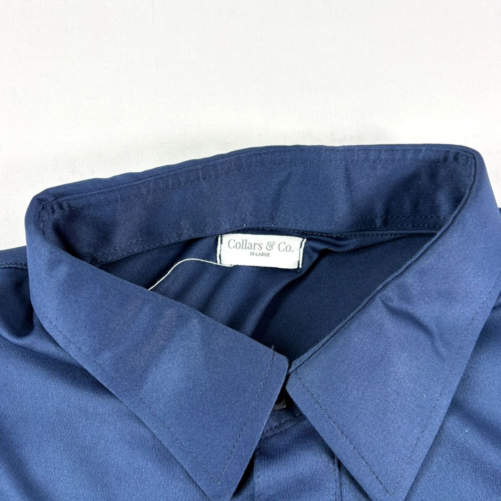 CO Collars & Co Polo Shirt Men 3XL Blue Short Sleeve Button Collared Solid Preppy Stretch Golf Performance Size US XXL / EU 58 / 5 - 3 Thumbnail
