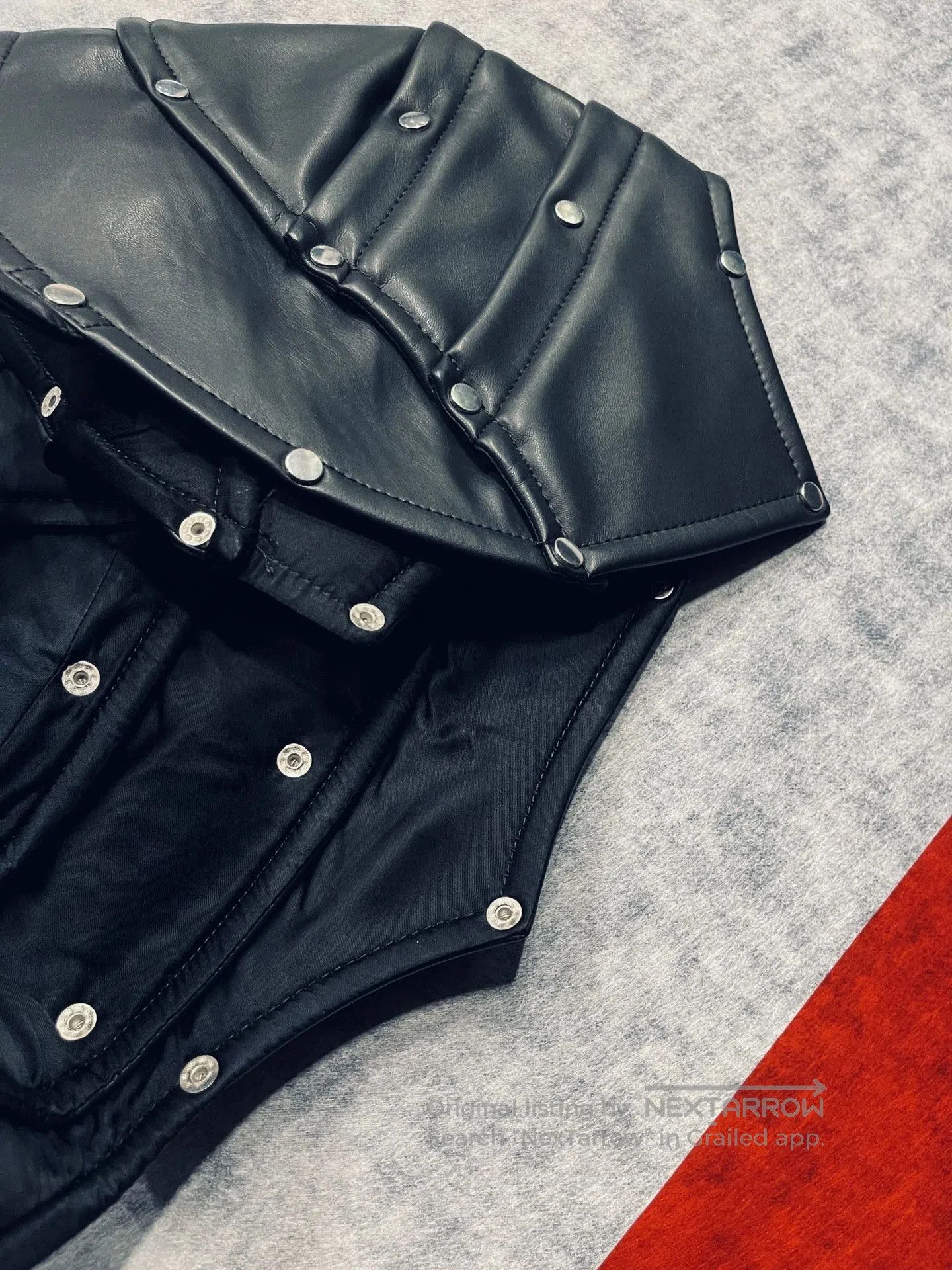 Comme des Garcons Homme Plus black leather armor-inspired accessory. Size ONE SIZE - 4 Thumbnail