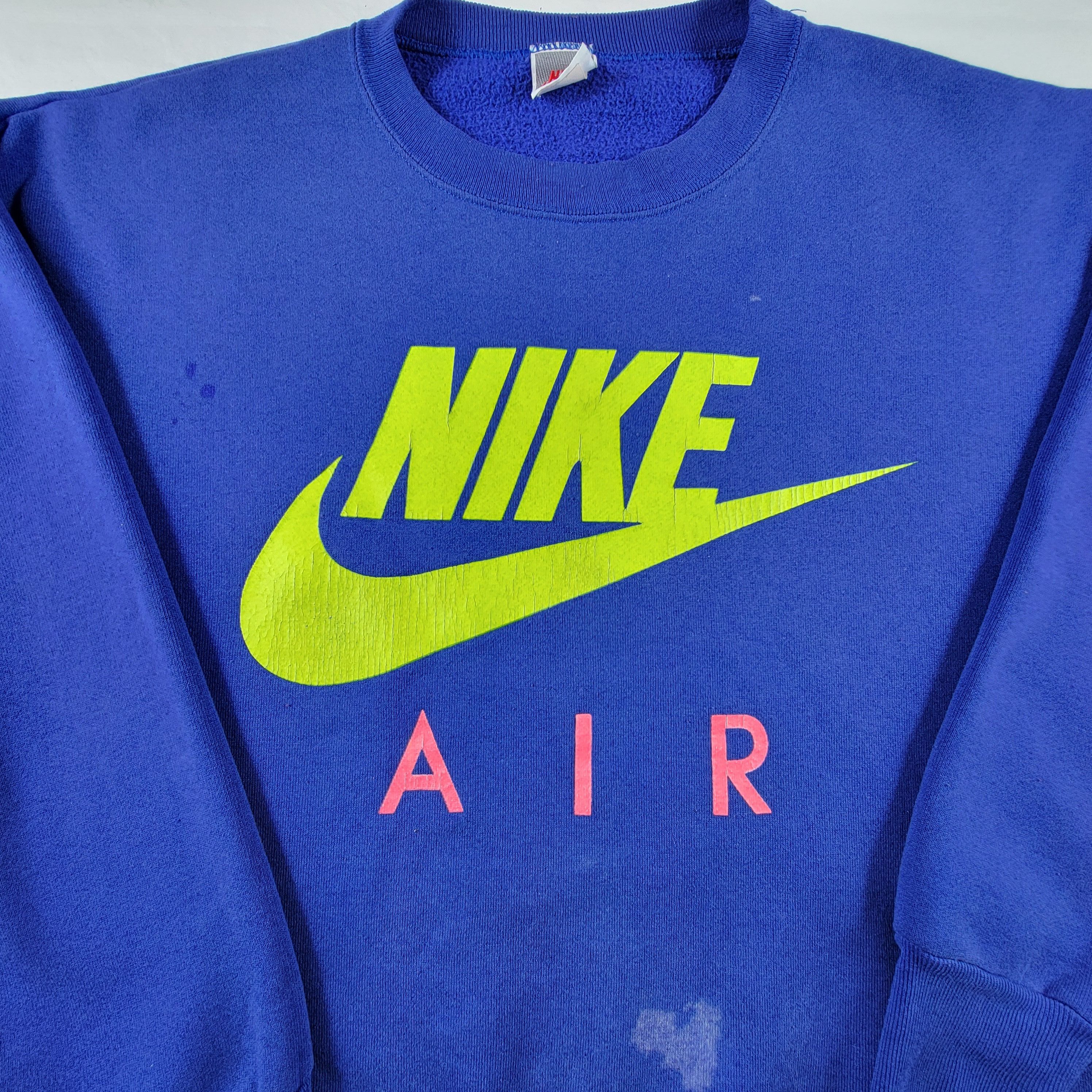 Nike × Supreme SUPREME/NIKE Navy Crewneck Sweatshirt FW18 | Grailed