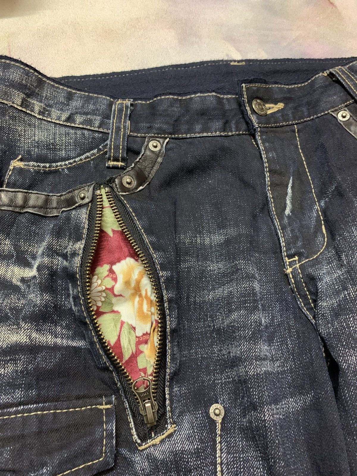 PPFM PPFM Hybrid Denim Bondage Punk Size US 33 - 6 Thumbnail