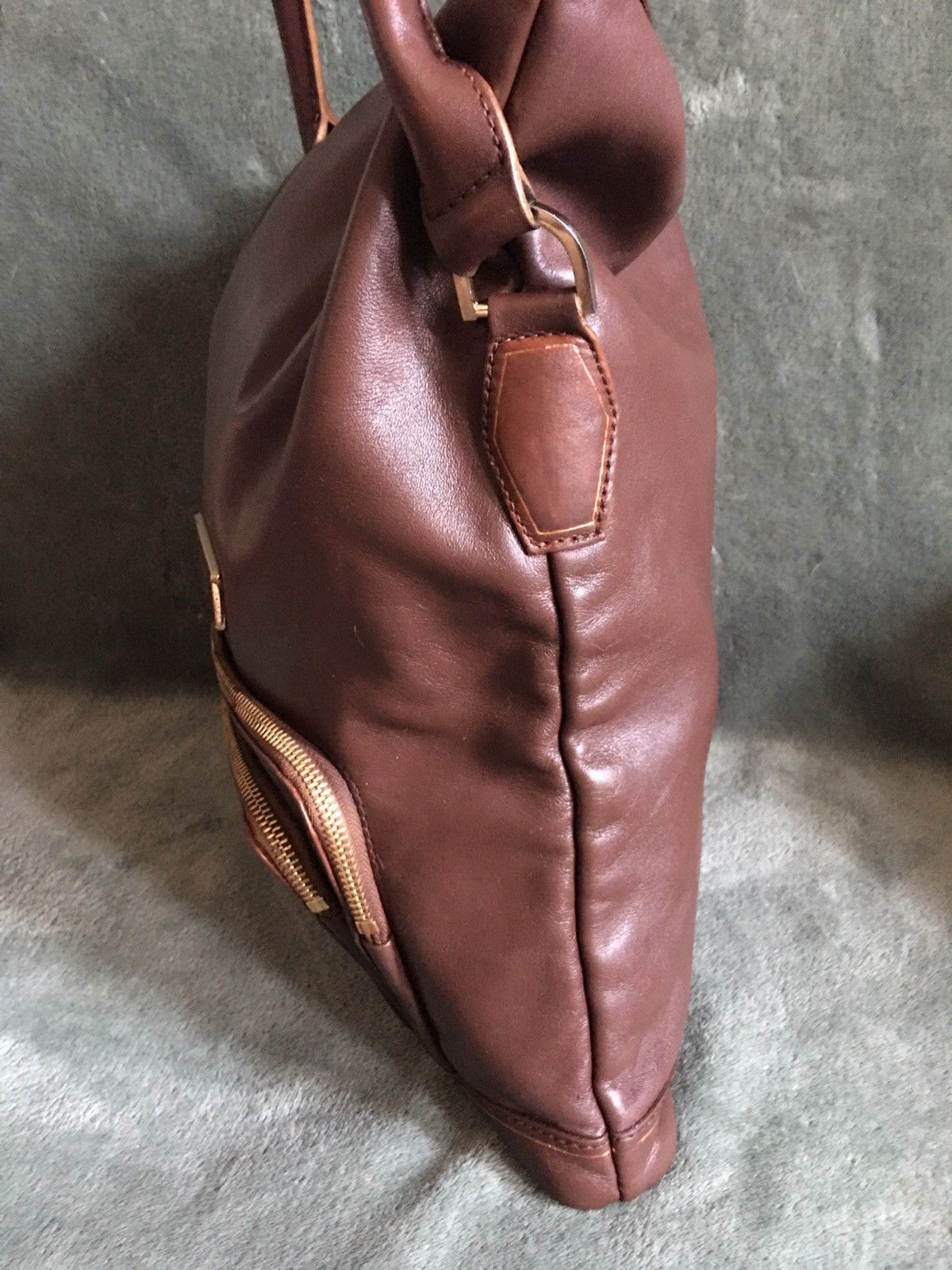 Longchamp Longchamp Brown Leather Vintage Handbag Hobo Bag Size ONE SIZE - 7 Thumbnail